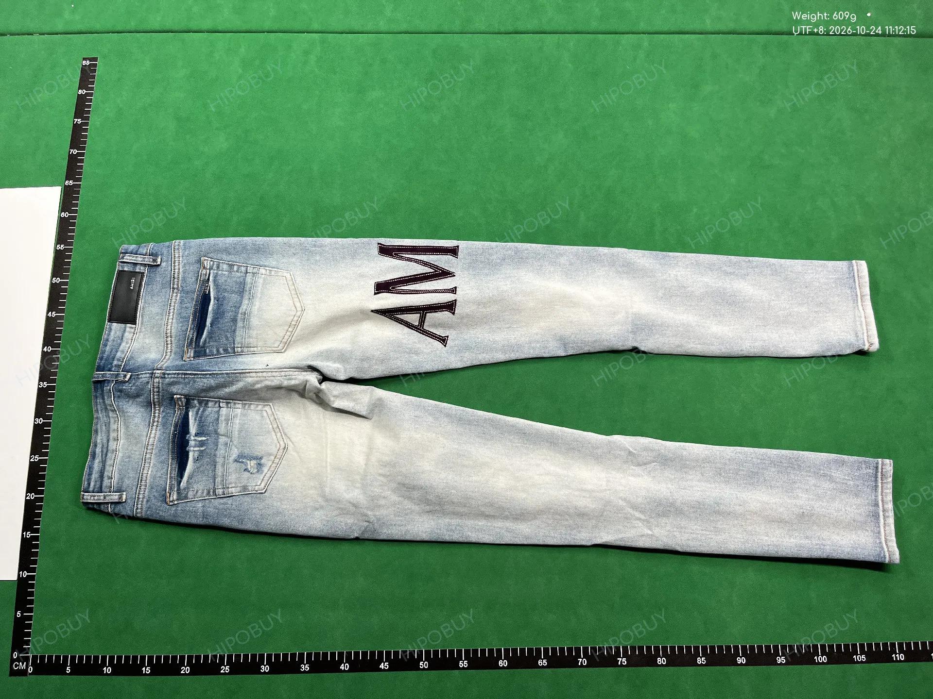 Foto QC 7 de Amiri MX1 Jeans Distressed Slim Fit Light Blue