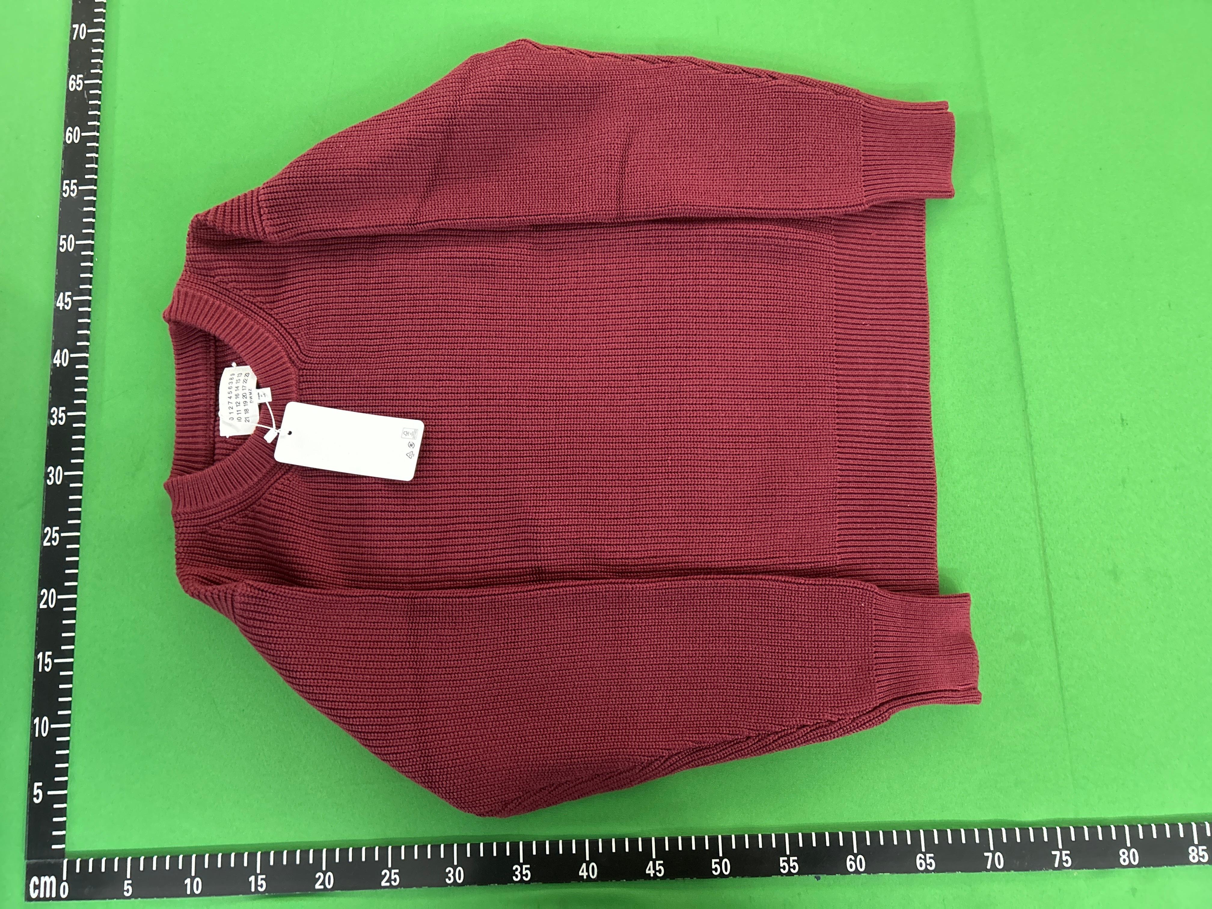 Foto QC 4 de Maison Margiela Crewneck Sweater Ribbed Knit Red