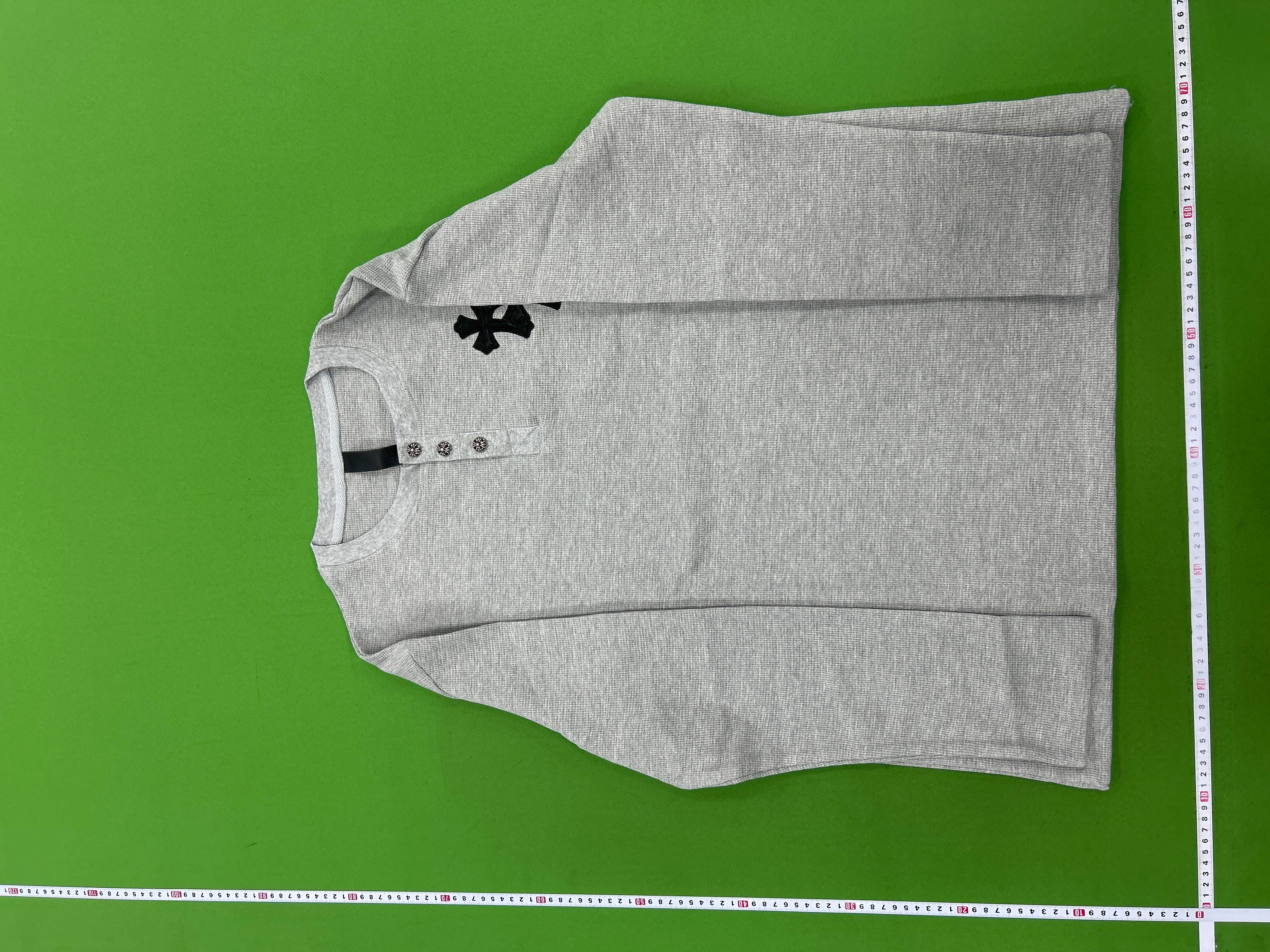 Foto QC 7 de Chrome Hearts Crewneck Sweater Leather Cross Patch Grey