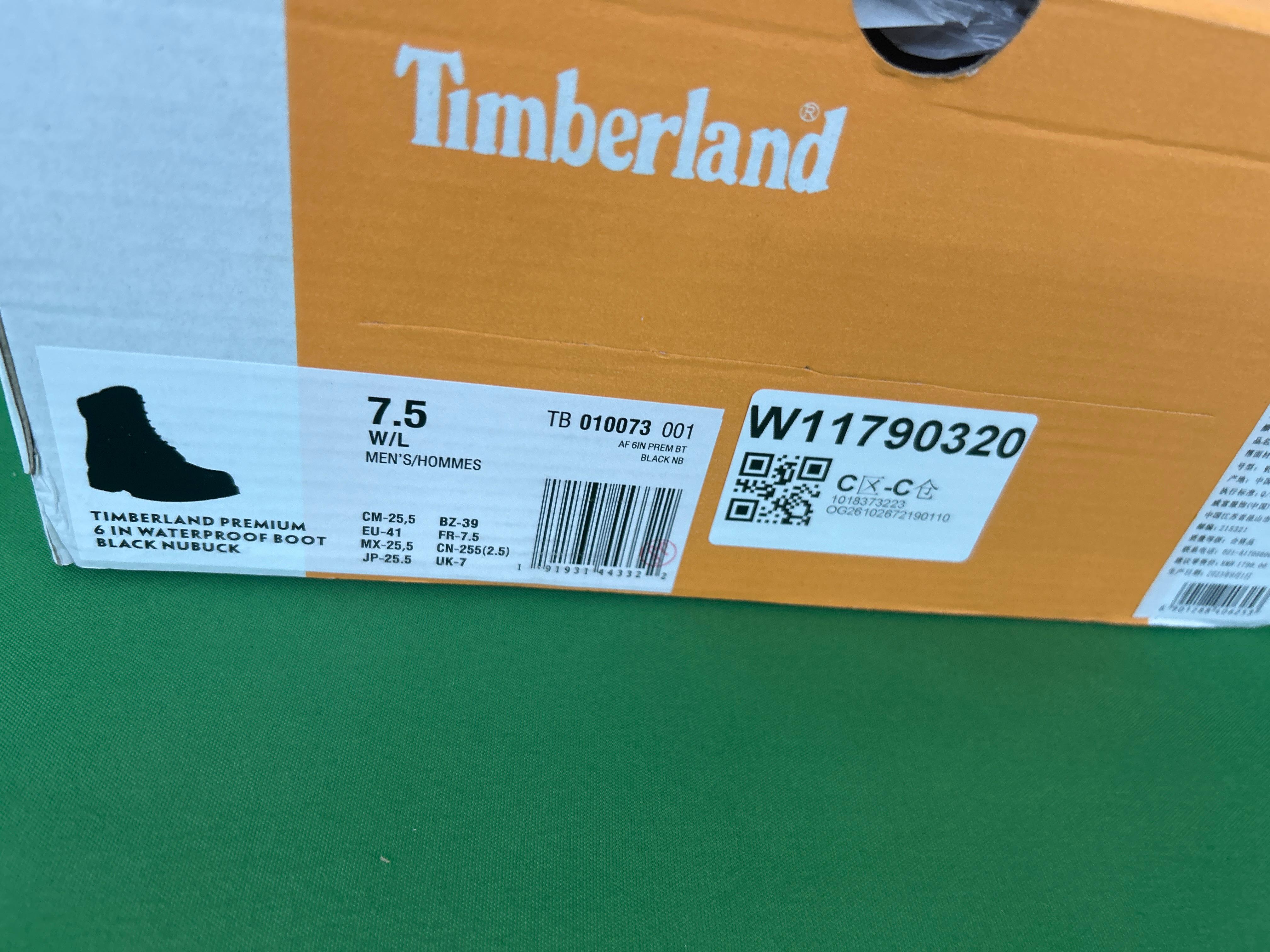 Foto QC 1 de Timberland 6-Inch Premium Boot Waterproof Nubuck Black 10073