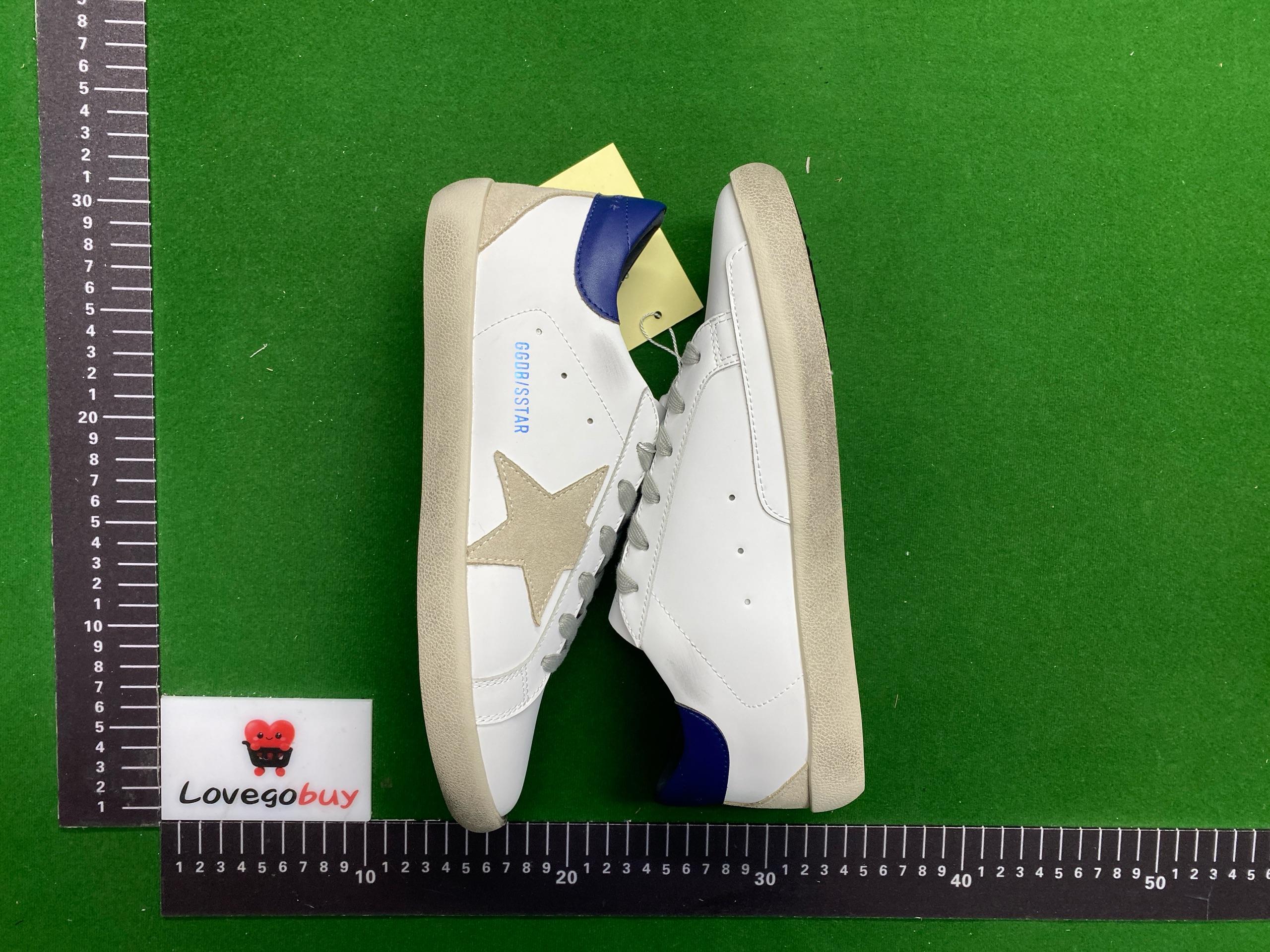 Foto QC 1 de Golden Goose Superstar Low White Gold Glitter Star Black Glitter Heel