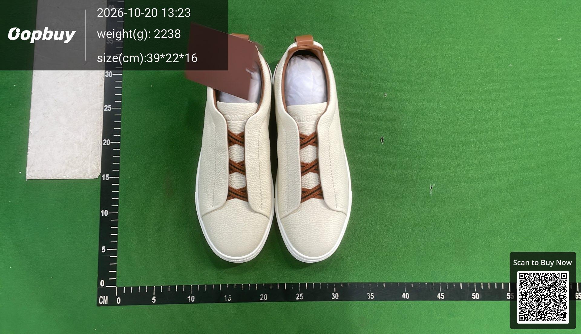 Foto QC 6 de Zegna Triple Stitch Leather Low-top Black