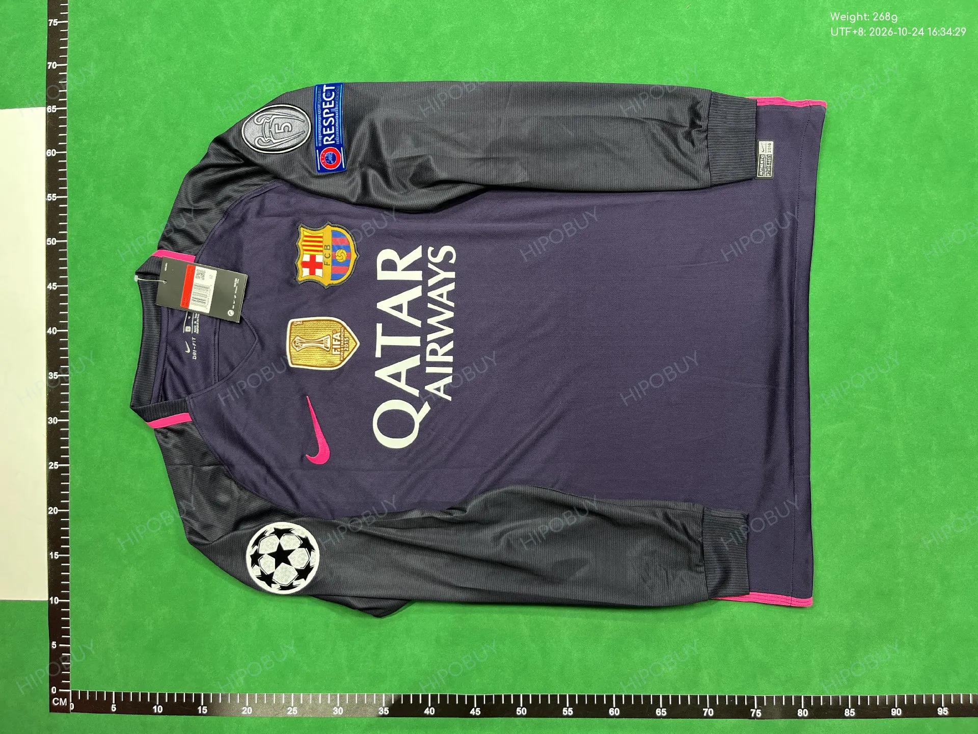Foto QC 2 de Nike x FC Barcelona 2016/17 Home Long Sleeve Messi Jersey Blue/Red