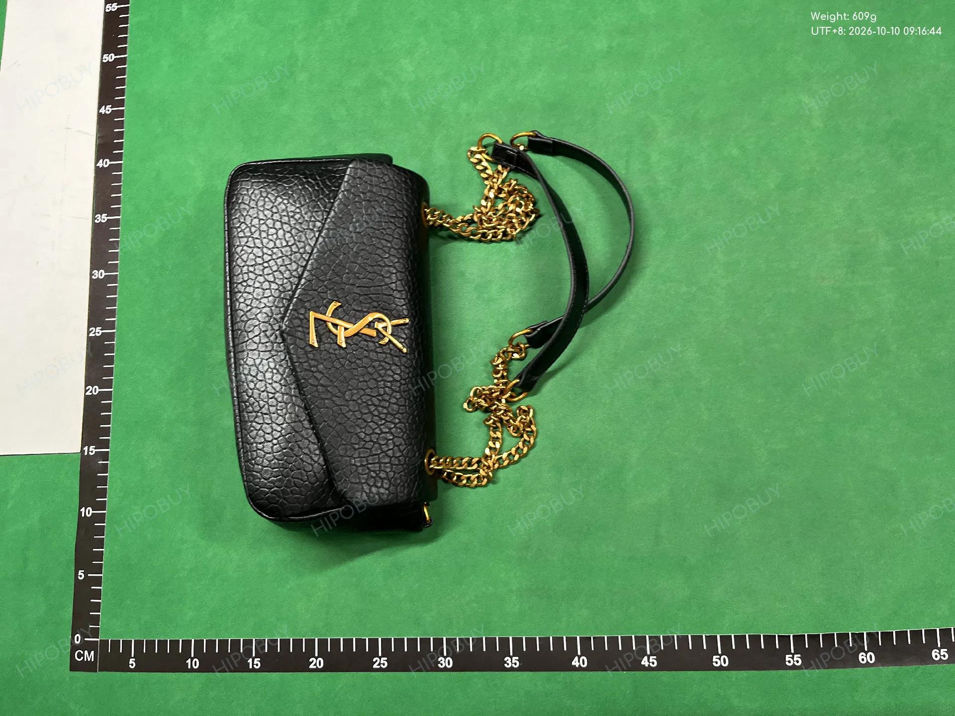 Foto QC 7 de Saint Laurent Jamie Medium Black Crinkled Leather