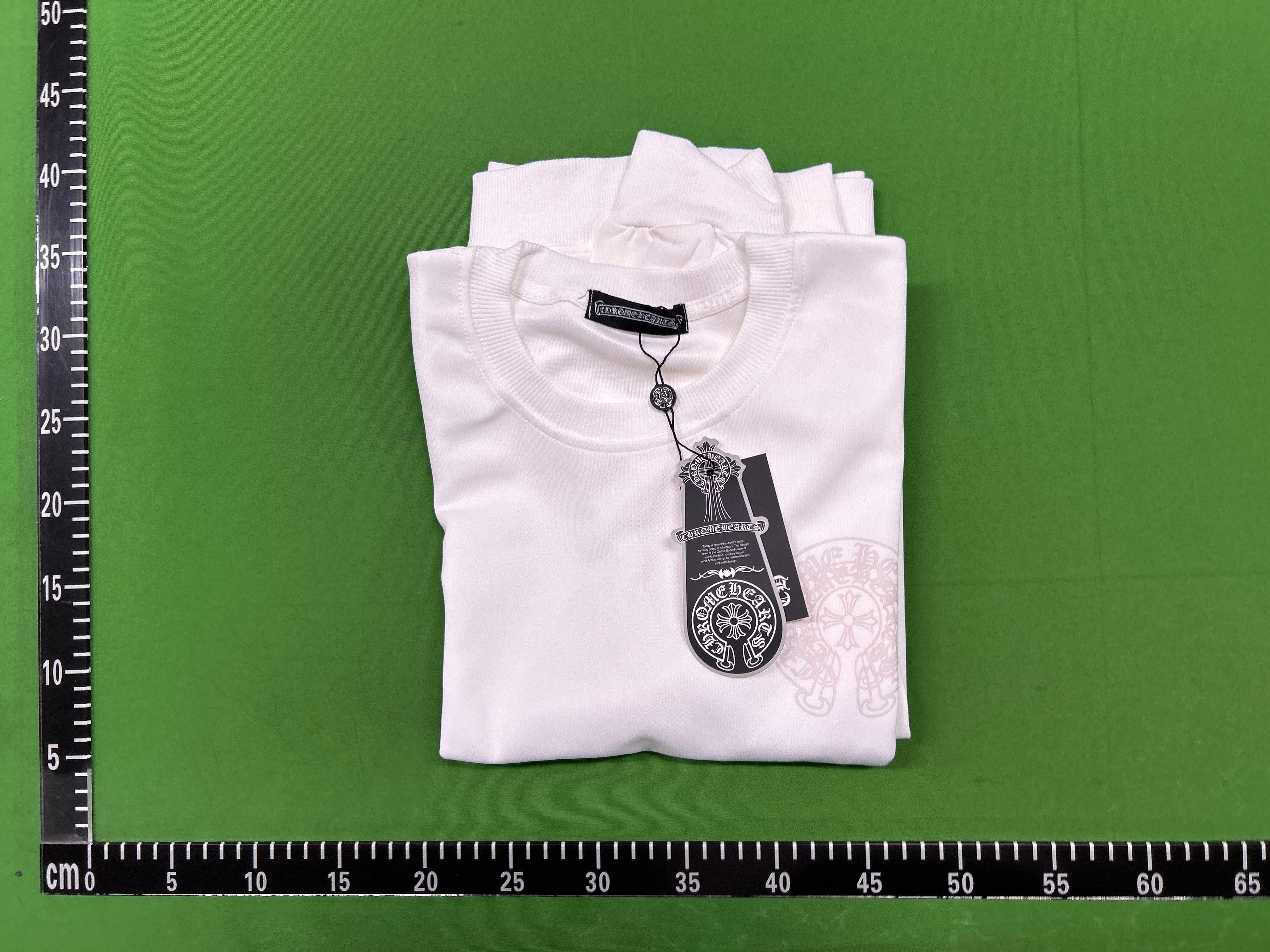 Foto QC 1 de Chrome Hearts Cross Horseshoe Print Long Sleeve T-shirt White