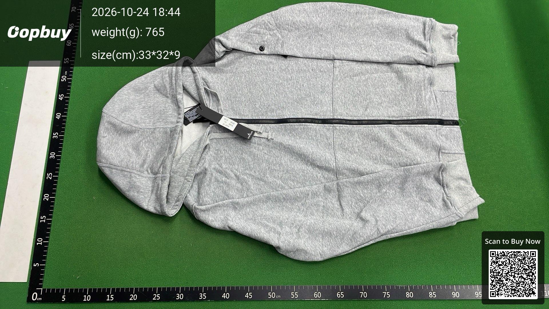 Foto QC 2 de Stone Island SS20 Zip Sweater Cotton Hooded Beige