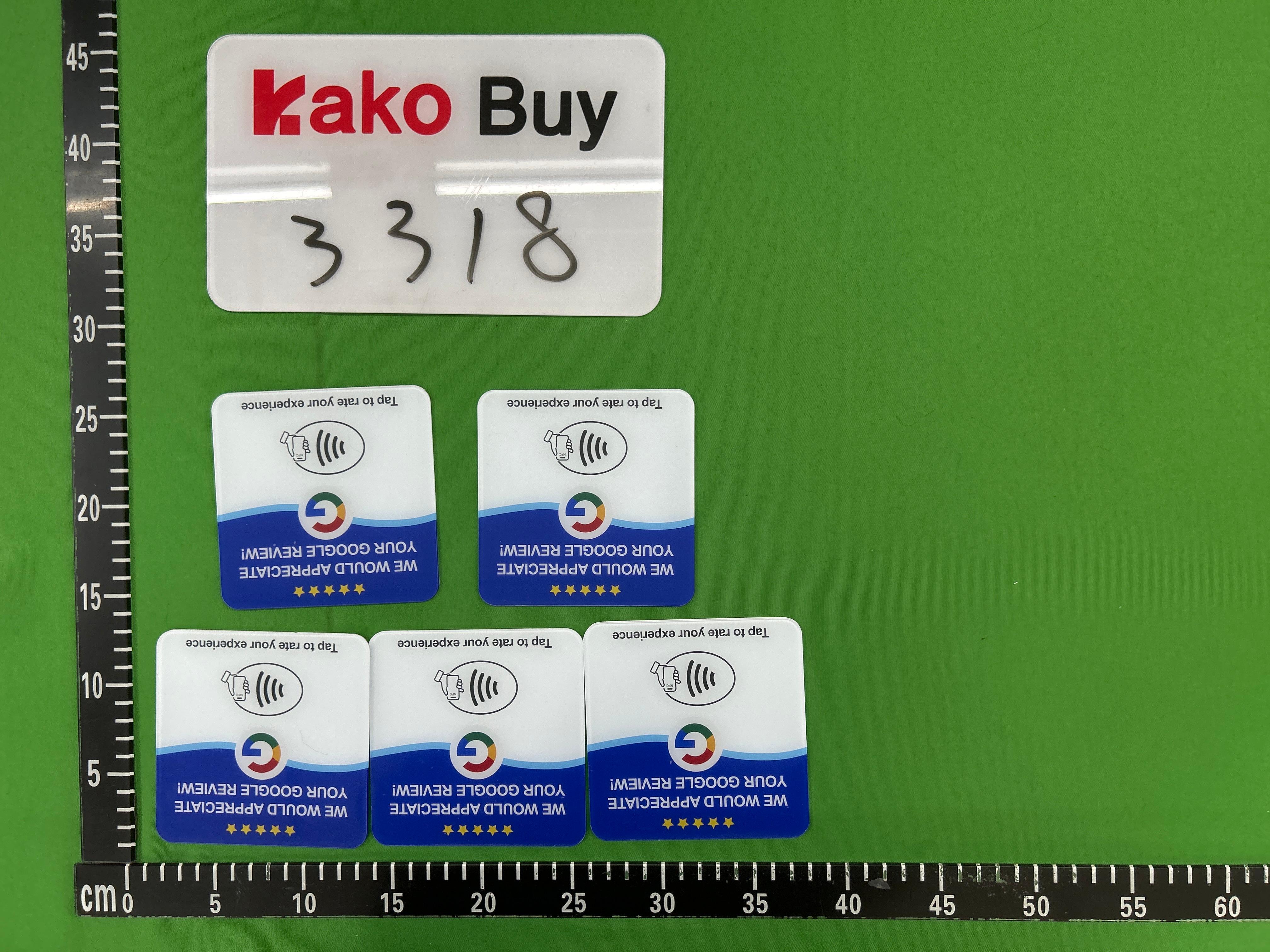 Foto QC 1 de Other Google Review NFC Acrylic Table Sign Blue/White