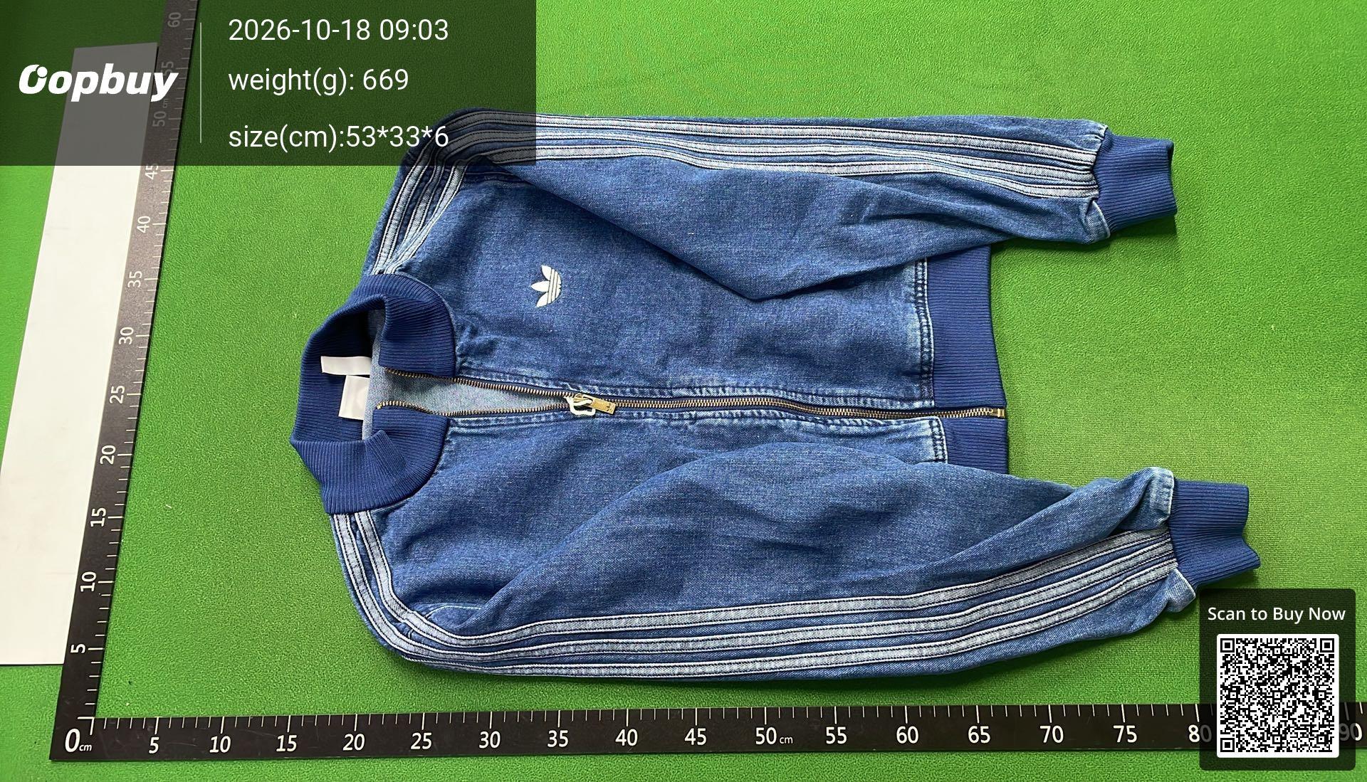 Foto QC 2 de adidas Originals Adicolor Cropped Denim Track Jacket Washed Grey Denim