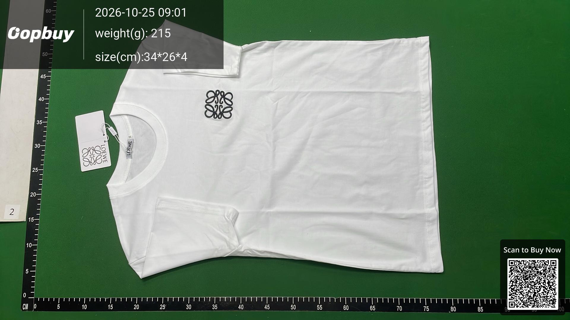 Foto QC 2 de Loewe Anagram T-shirt Logo White