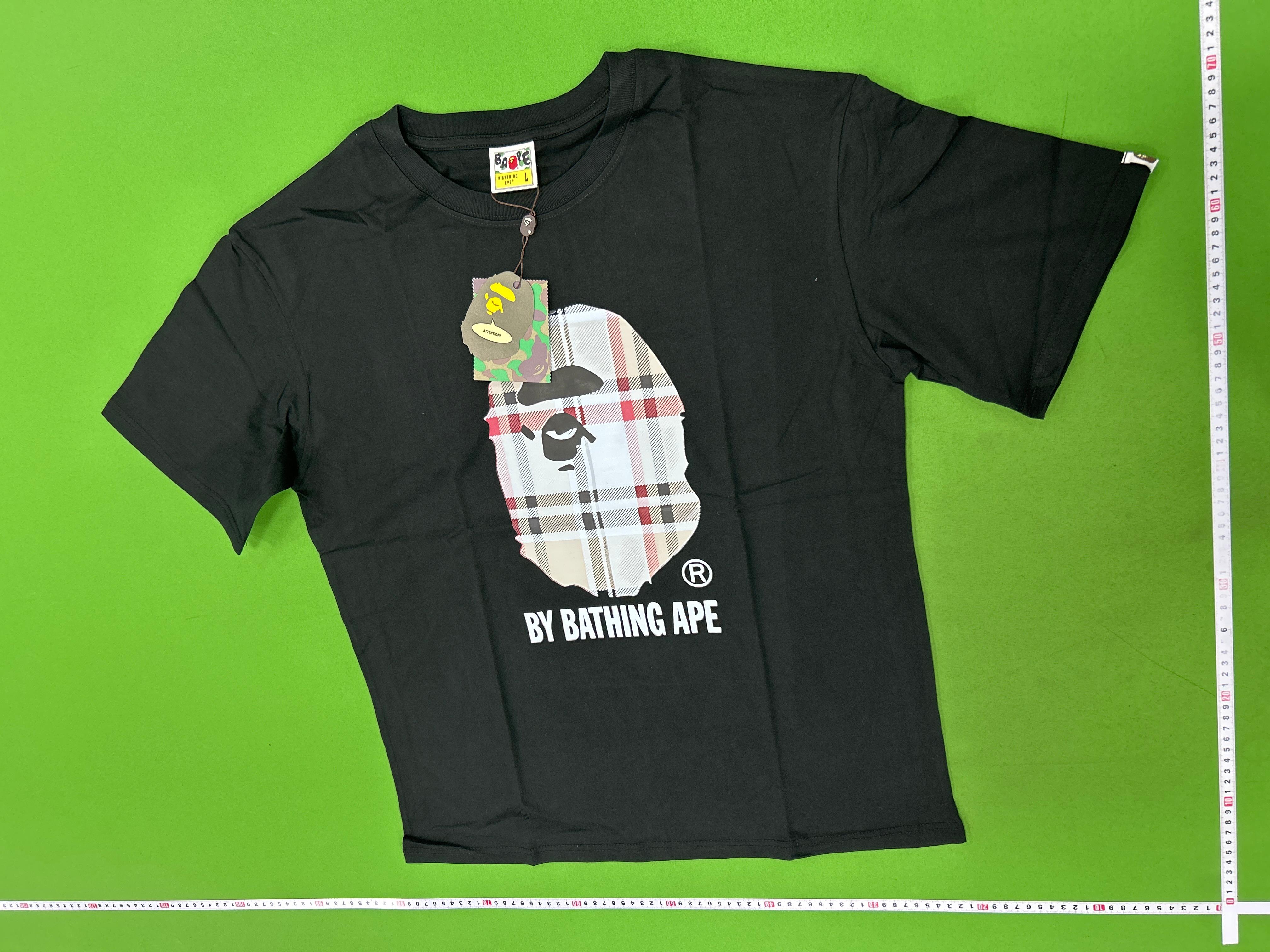 Foto QC 3 de Bape Ape Head Plaid T-shirt Black