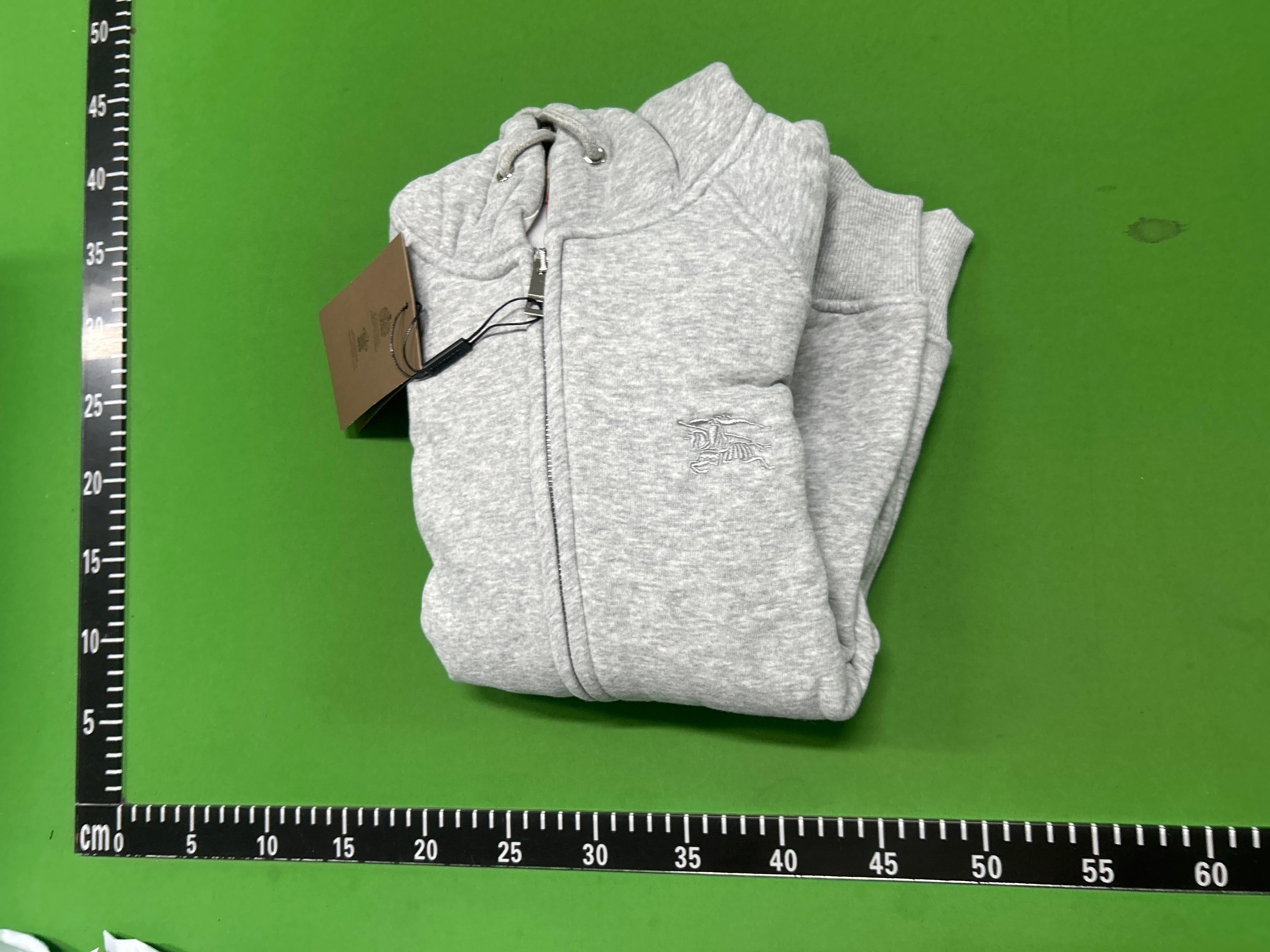 Foto QC 1 de Burberry Zip Sweater Vintage Check Lining Grey