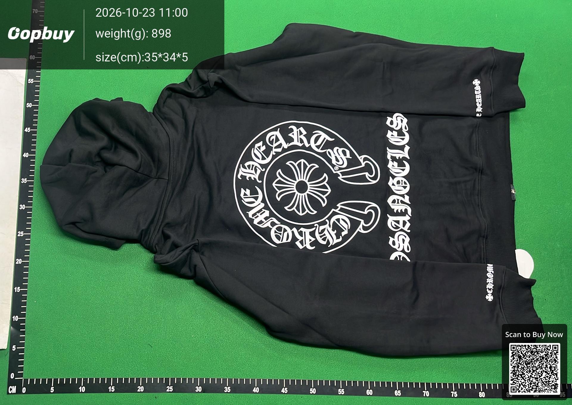 Foto QC 3 de Chrome Hearts Horseshoe Floral Cross Zip Hoodie Jacket Black