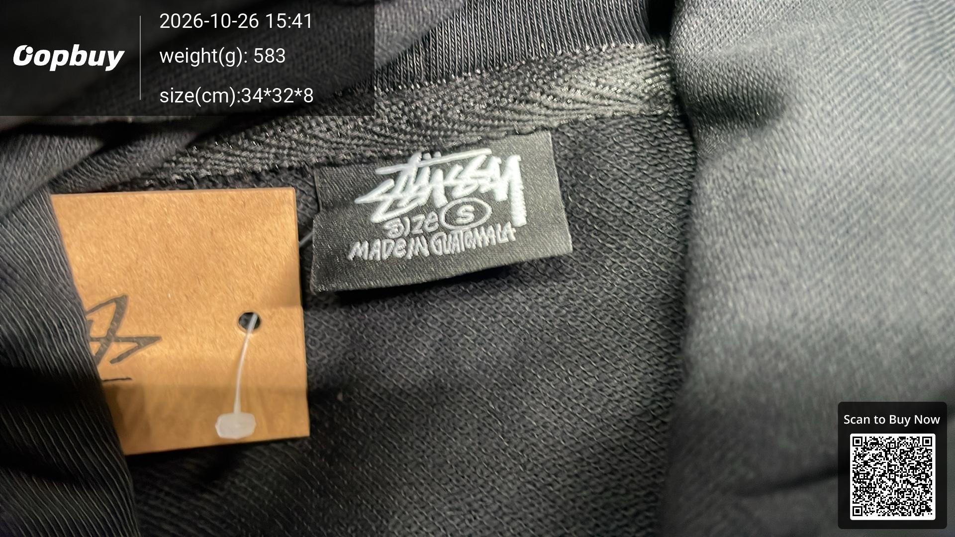 Foto QC 4 de Stussy Hoodie Basic Stock Logo Black