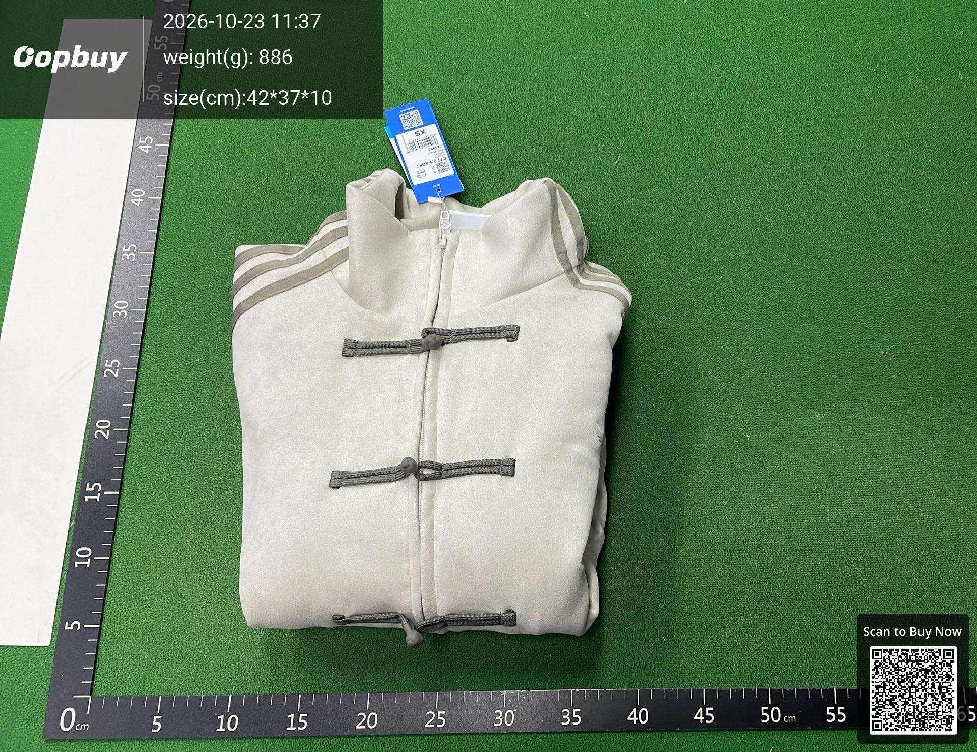 Foto QC 4 de Adidas Year of the Snake Stand Collar Jacket Frog Button Striped White