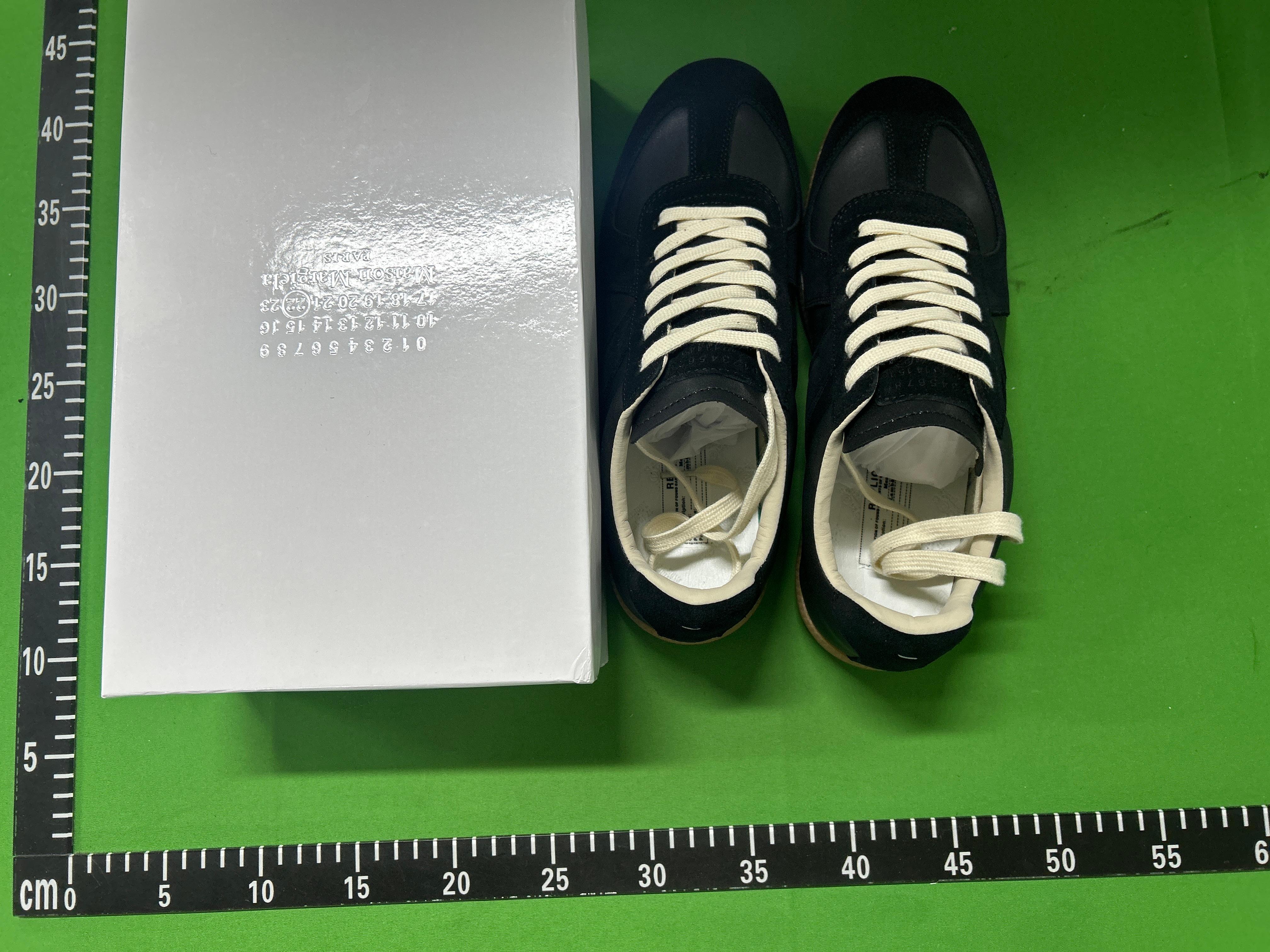 Foto QC 2 de Maison Margiela Replica Suede Low Top Platform Sneakers Green Gum Sole S58WS0282