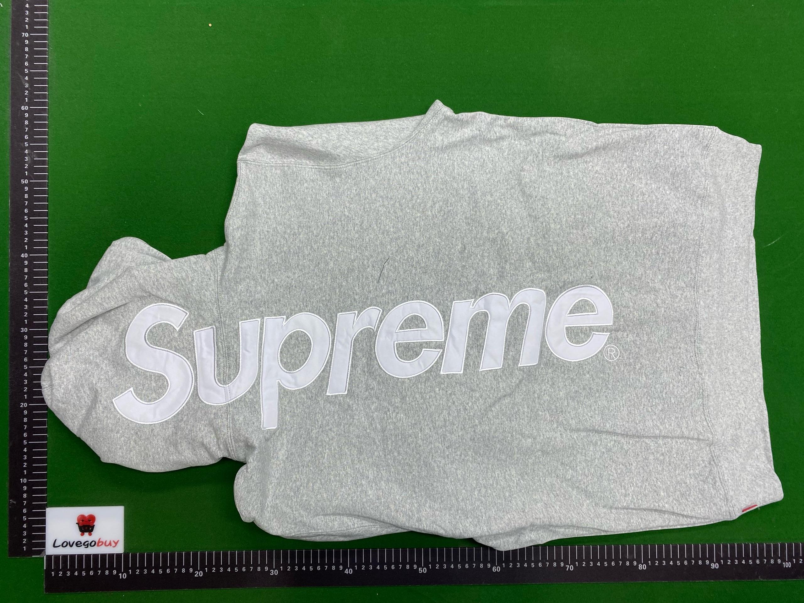 Foto QC 1 de Supreme Spellout Zip Sweater Ash Grey