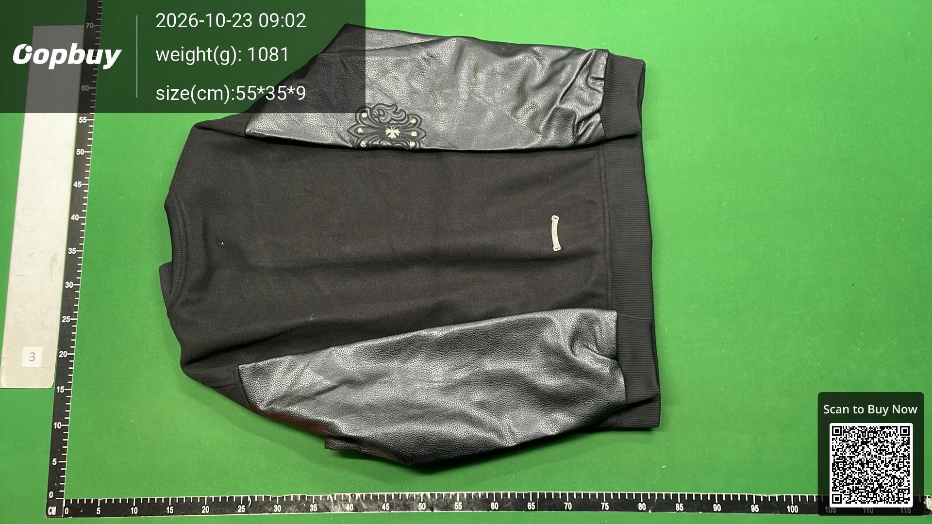 Foto QC 3 de Amiri Varsity Jacket Bones Black White