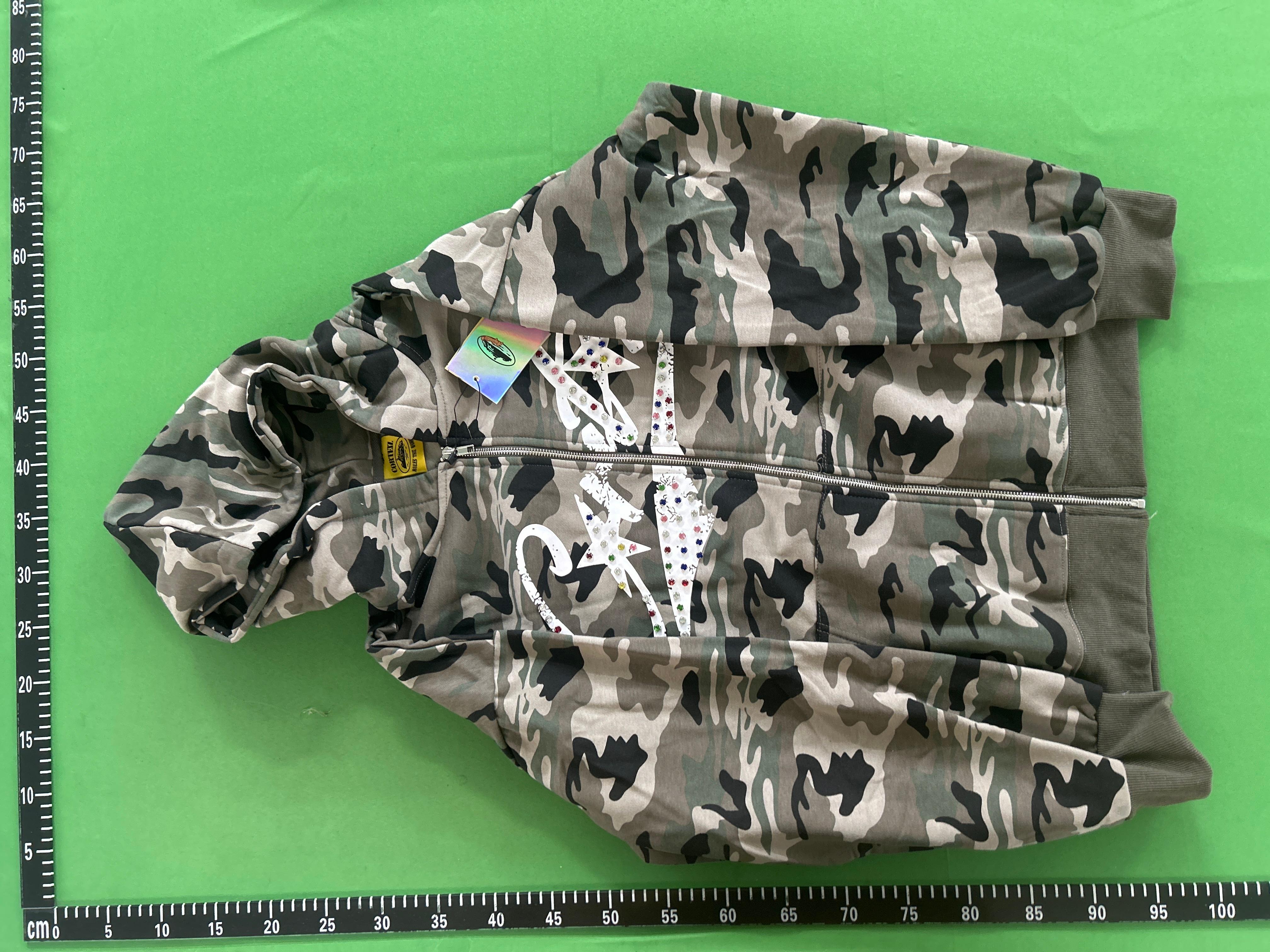 Foto QC 7 de Corteiz Sweat Shorts Script Logo Fleece Green