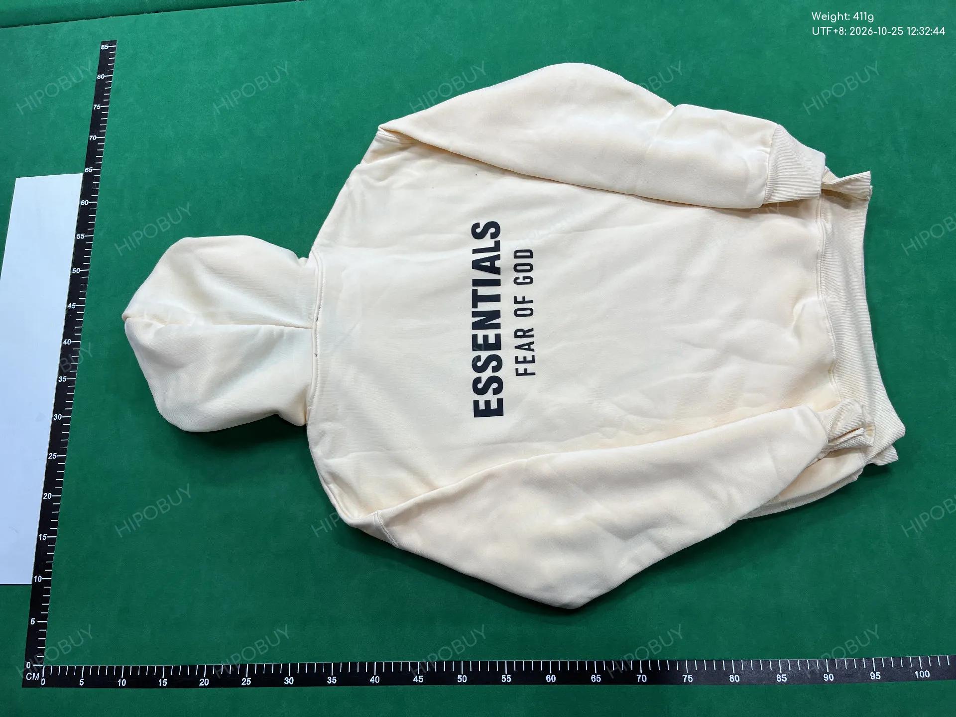 Foto QC 7 de Fear of God Essentials Hoodie Back Logo Grey