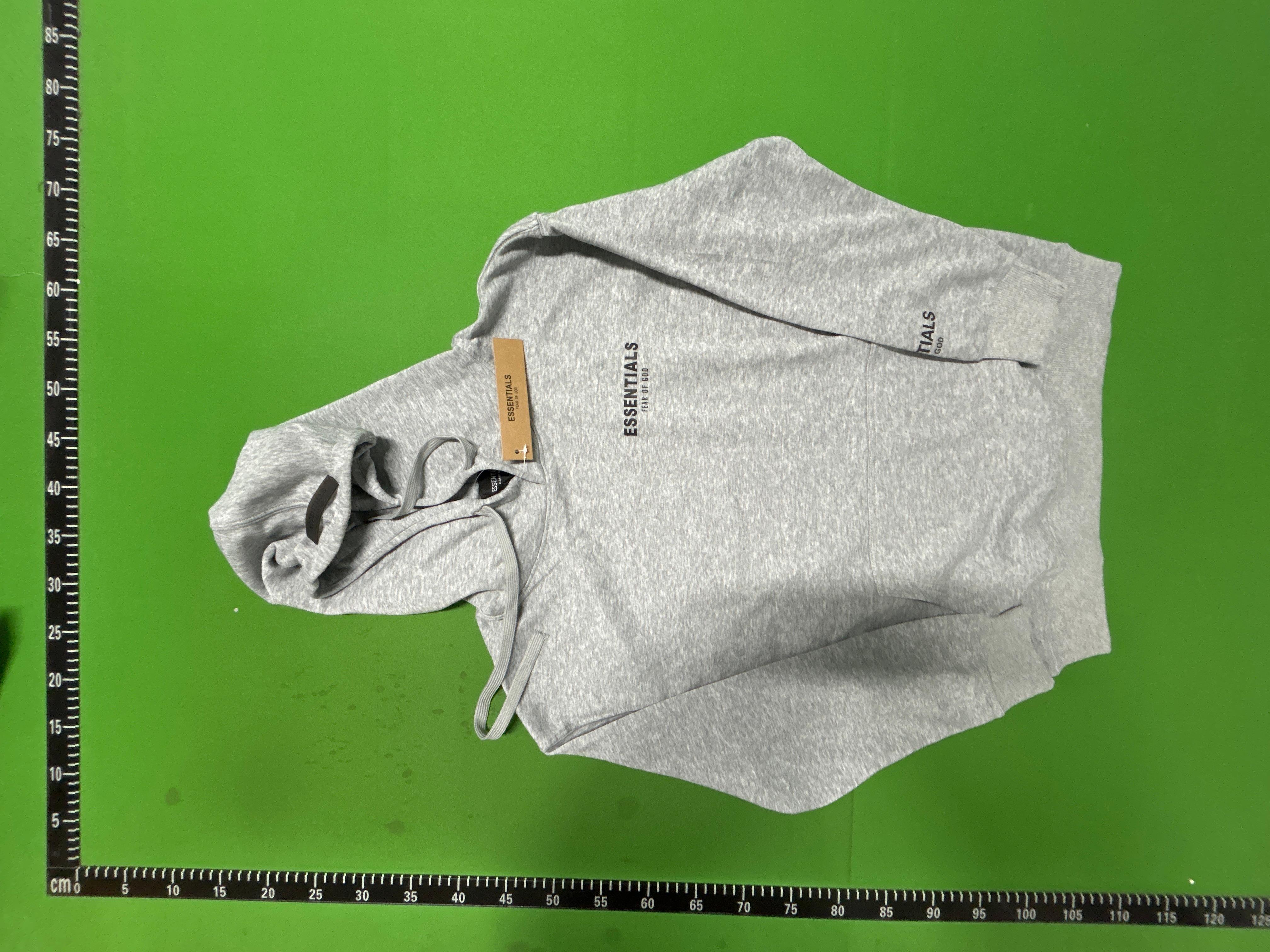 Foto QC 8 de Fear of God Essentials Hoodie Jacket Logo Fleece Heather Grey