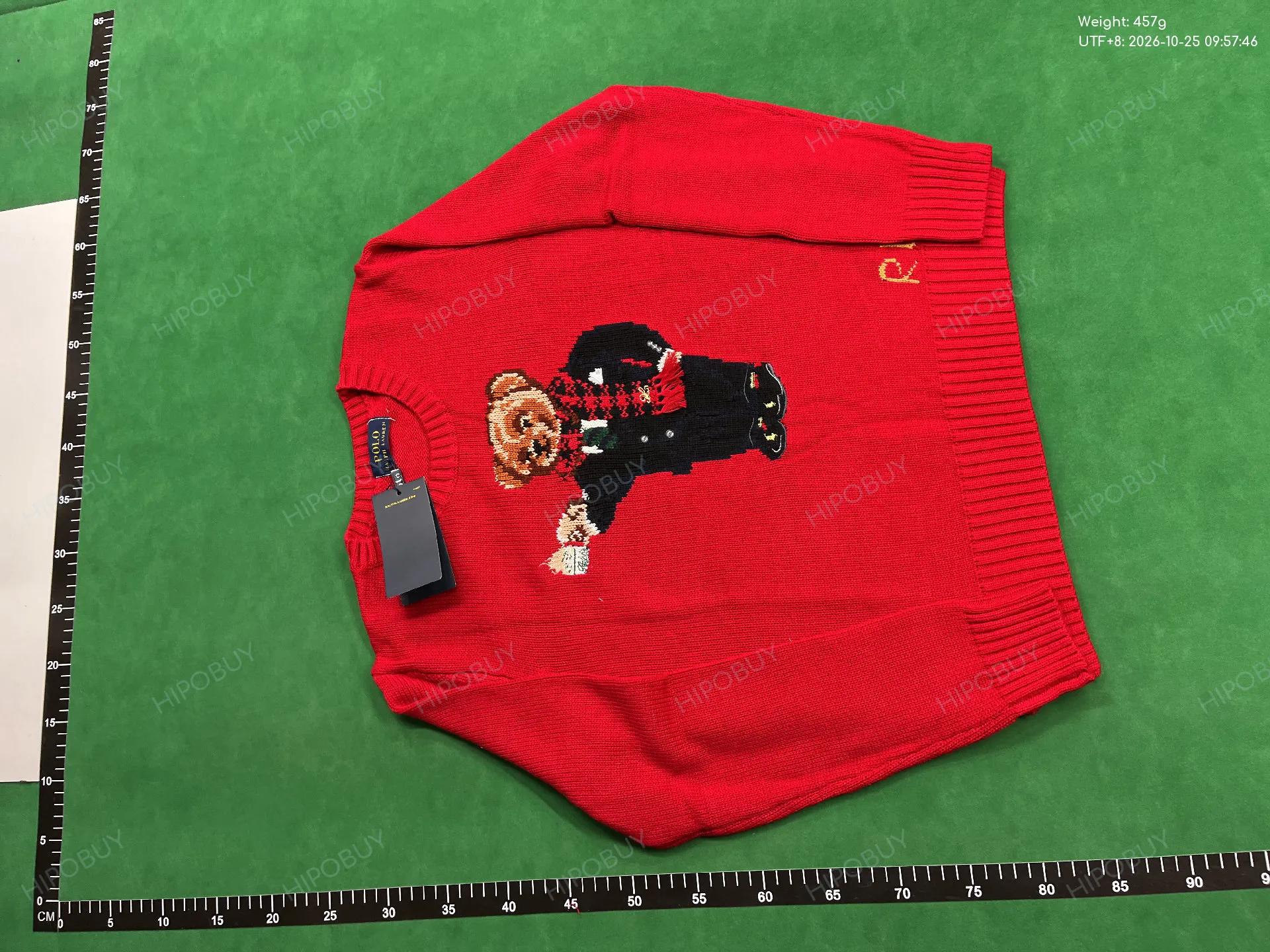 Foto QC 8 de Polo Ralph Lauren Polo Bear Crewneck Sweater Wool Blend Brown