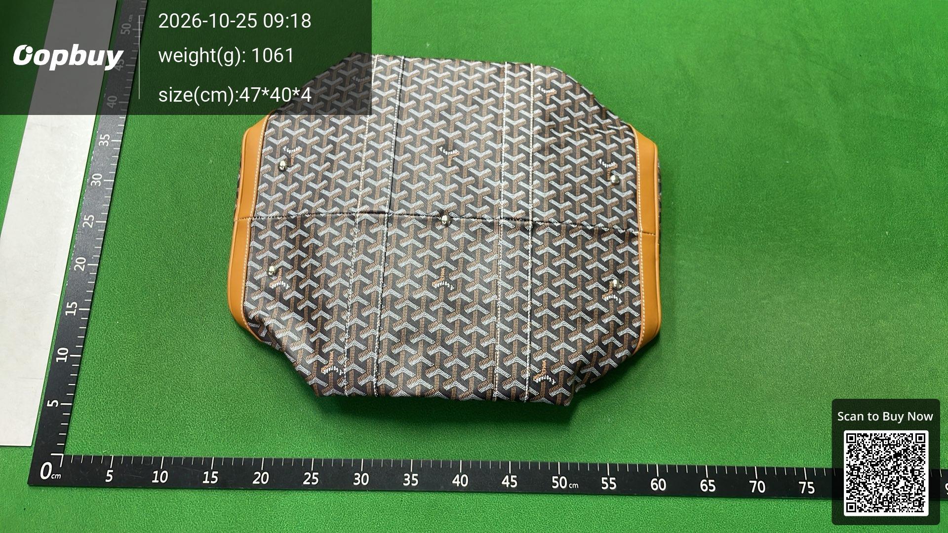 Foto QC 7 de Goyard Boston 50 Green Goyardine Canvas