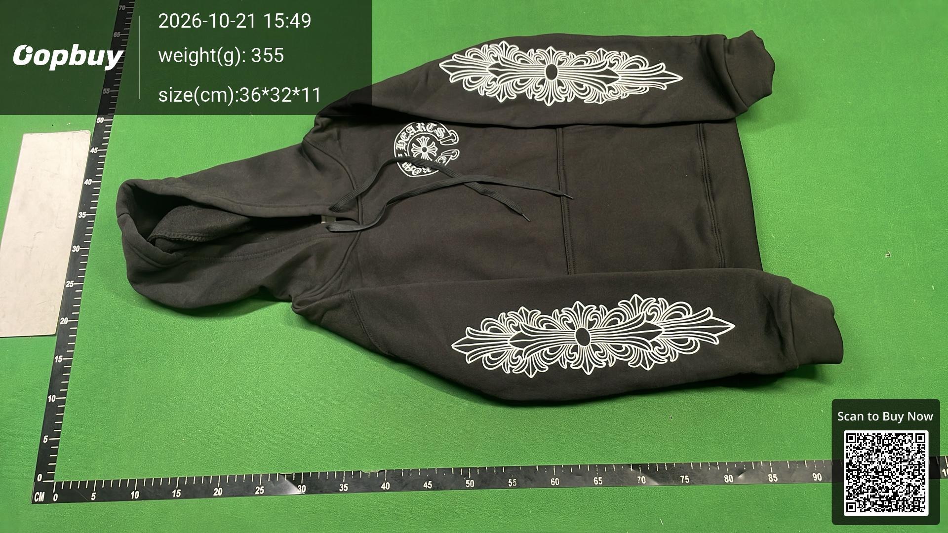 Foto QC 2 de Chrome Hearts Horseshoe Cross Zip Up Hoodie Black