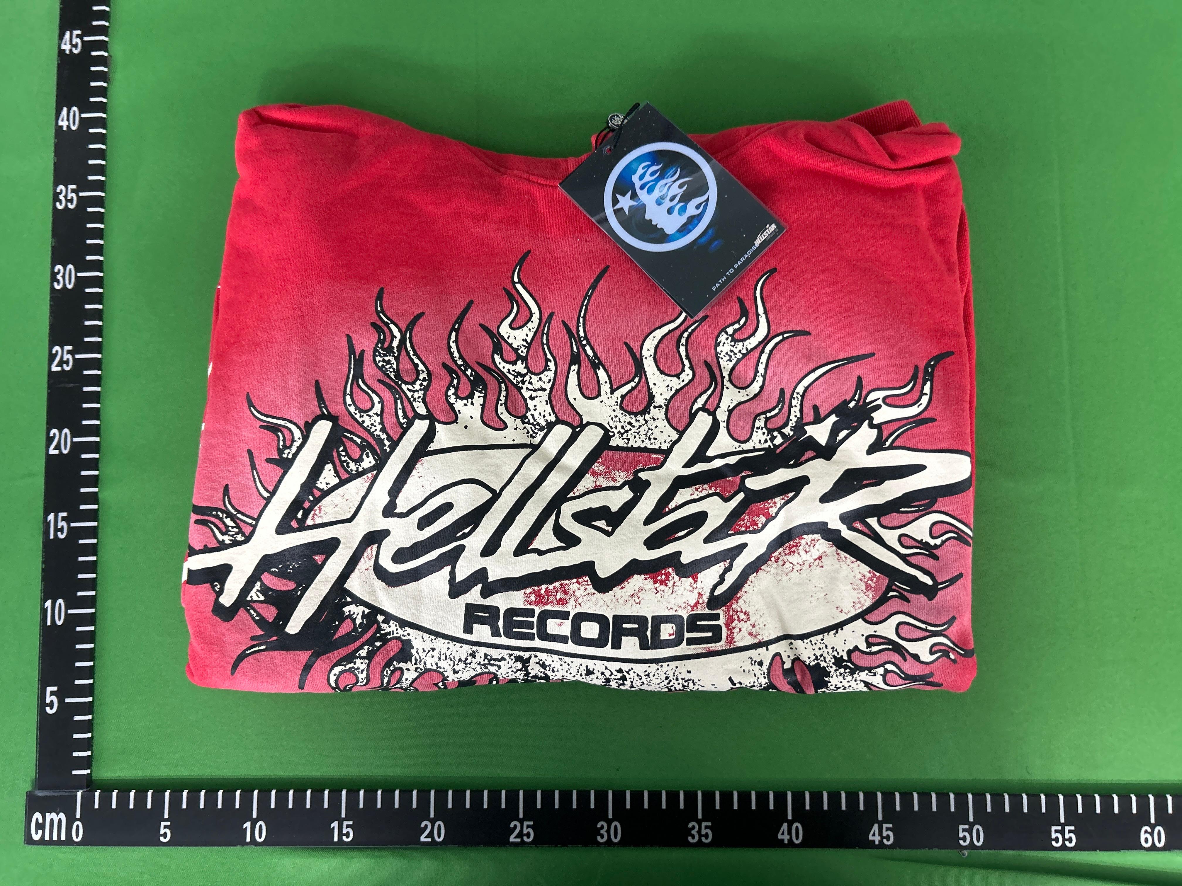 Foto QC 5 de Hellstar Hoodie Star Logo Flame Sleeve Black