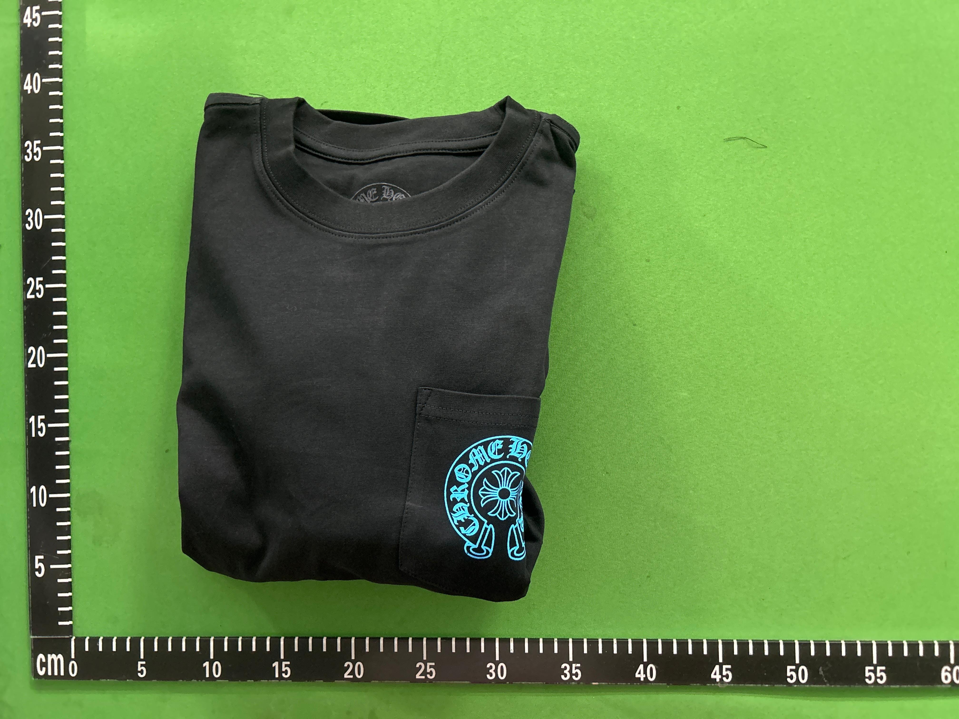 Foto QC 4 de Chrome Hearts Horseshoe CH Logo Long Sleeve T-shirt White Blue