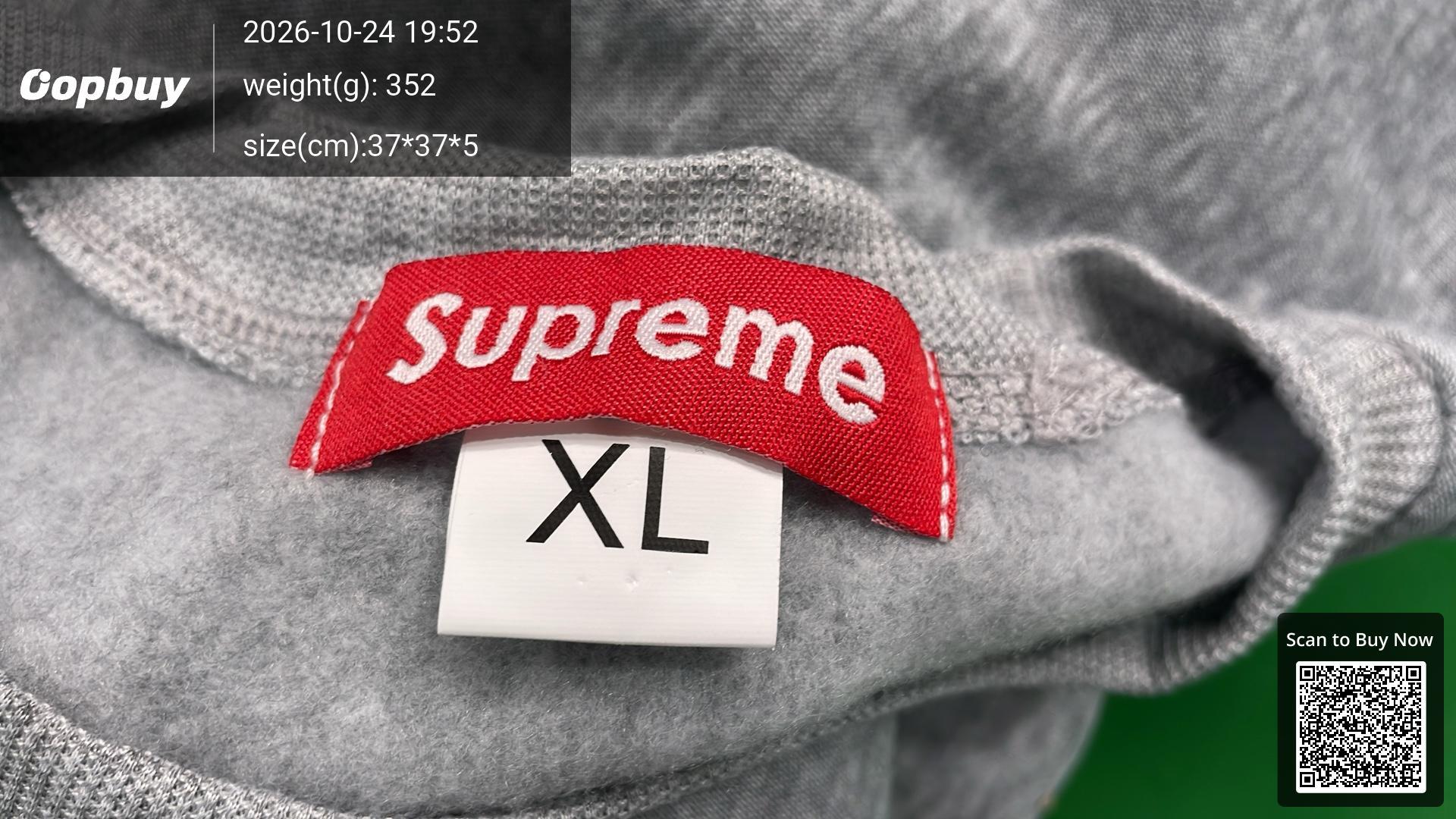 Foto QC 1 de Nike Supreme Arc Logo Crewneck Sweater Heather Grey