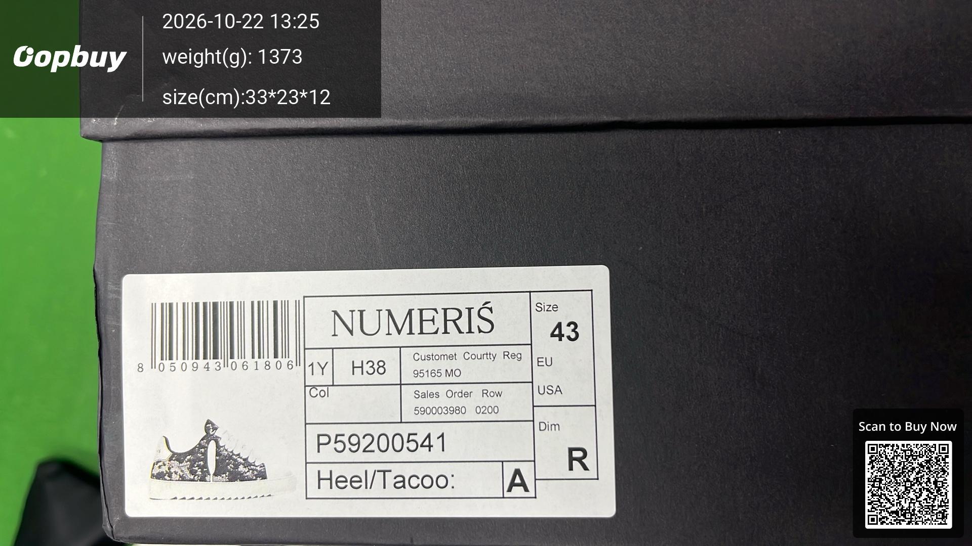 Foto QC 2 de Numeris Chunky Skate Low Black White
