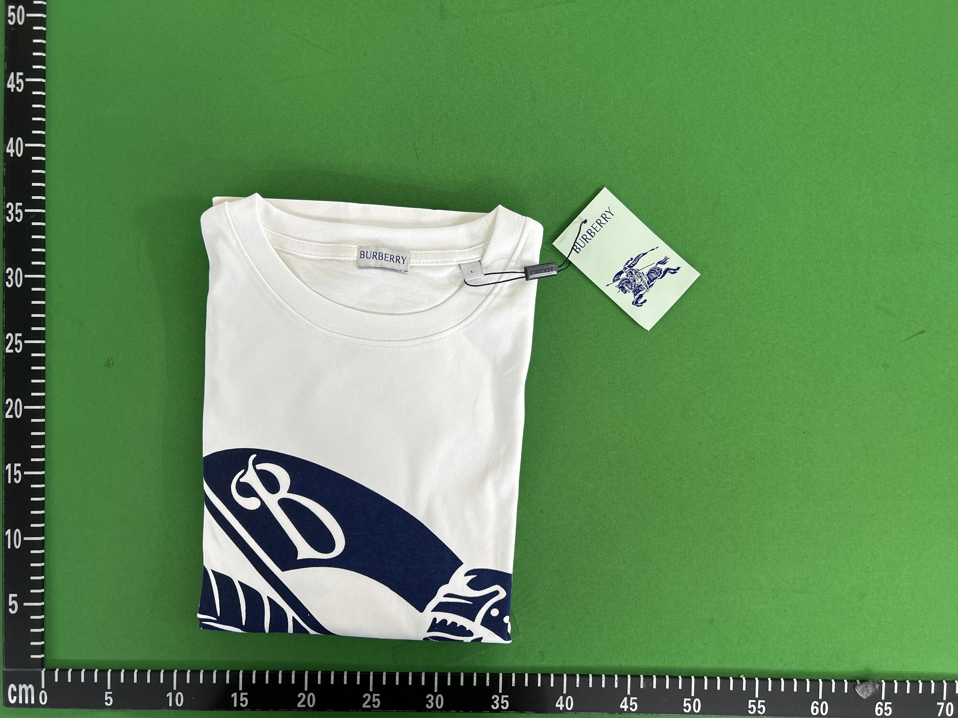 Foto QC 1 de Burberry T-shirt Equestrian Knight White Blue