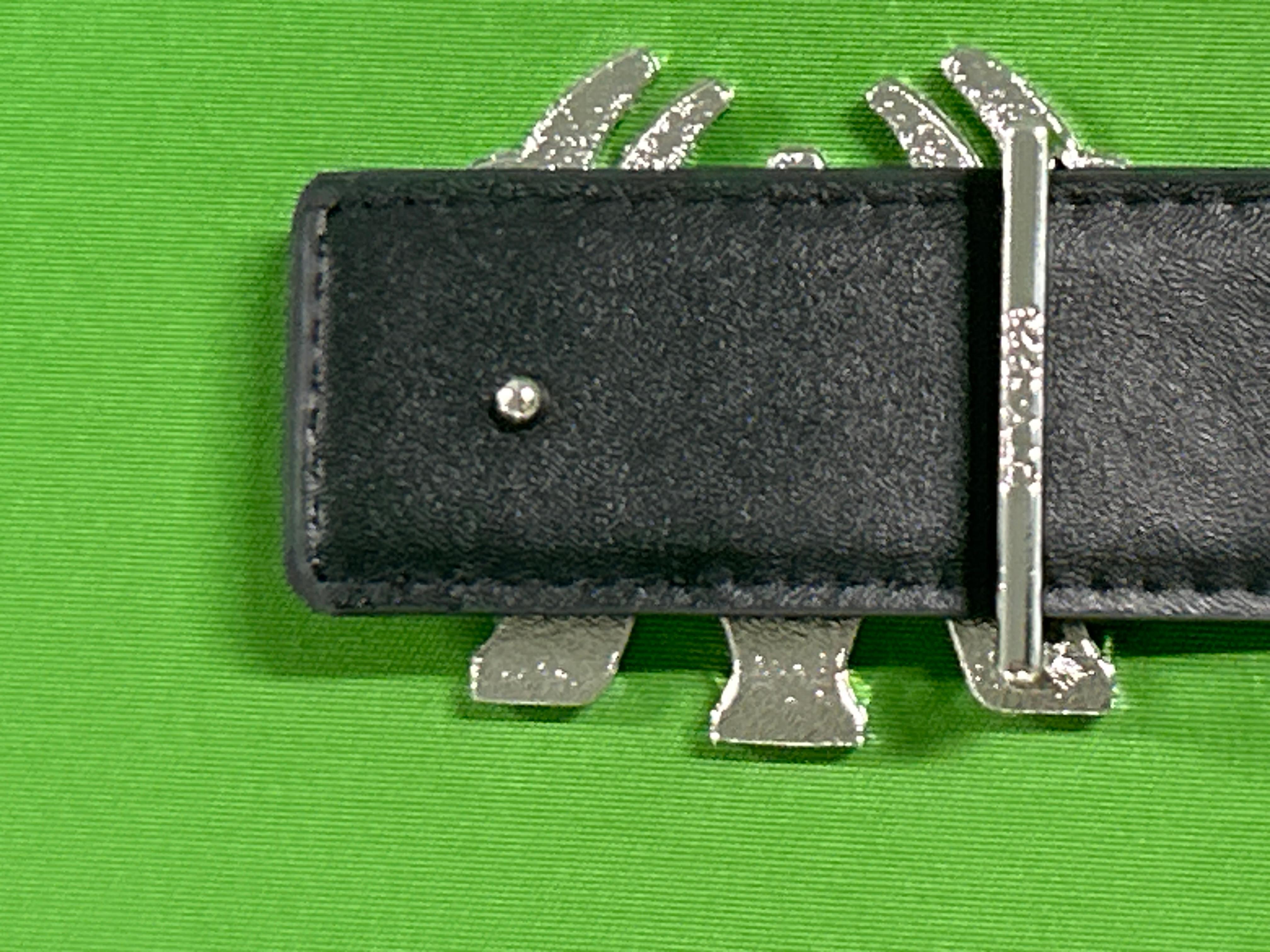 Foto QC 2 de Amiri Logo Buckle Belt Black Leather