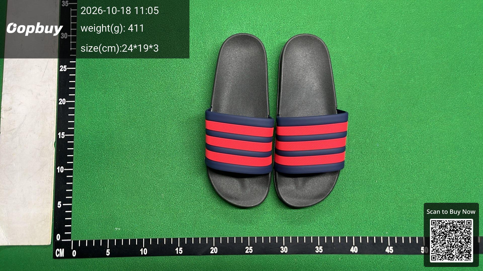 Foto QC 5 de Other Three Stripes Slides PVC Black Yellow 2026