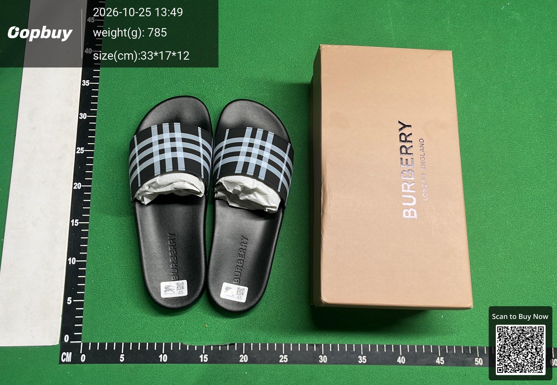 Foto QC 8 de burberry Slides Rubber Vintage Check
