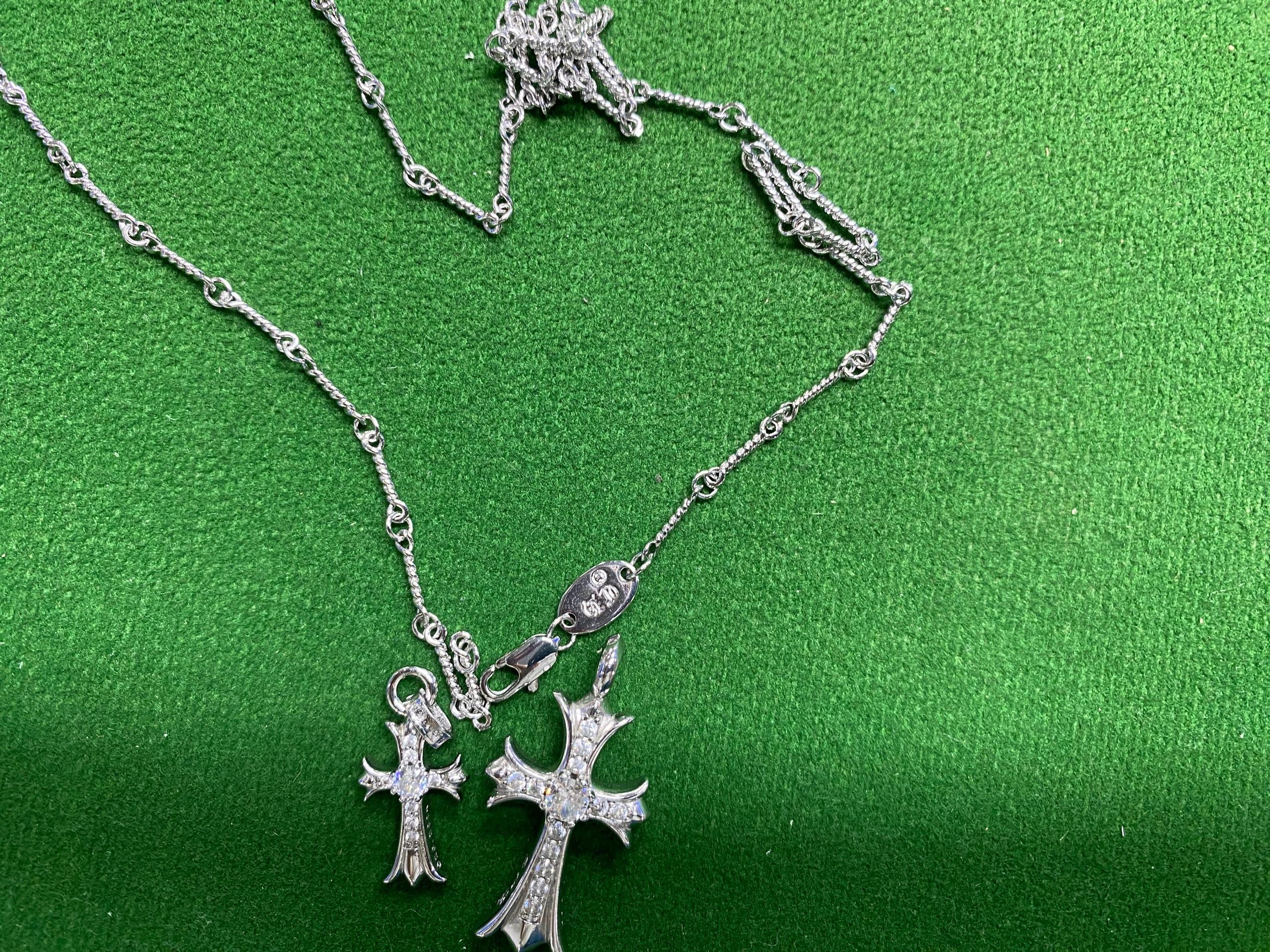 Foto QC 8 de Chrome Hearts Double Dagger Necklace Sterling Silver
