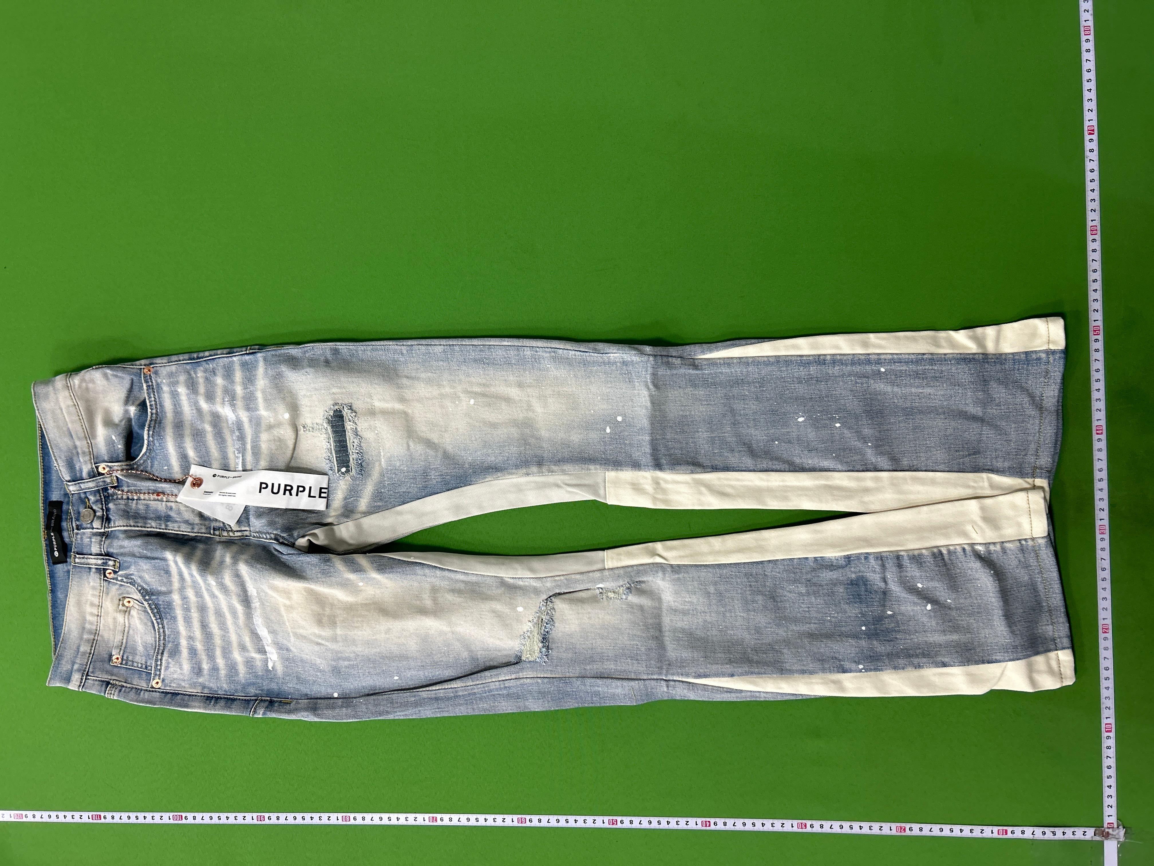 Foto QC 3 de Purple Brand P004 Jeans Letters Screen Print Flare Black