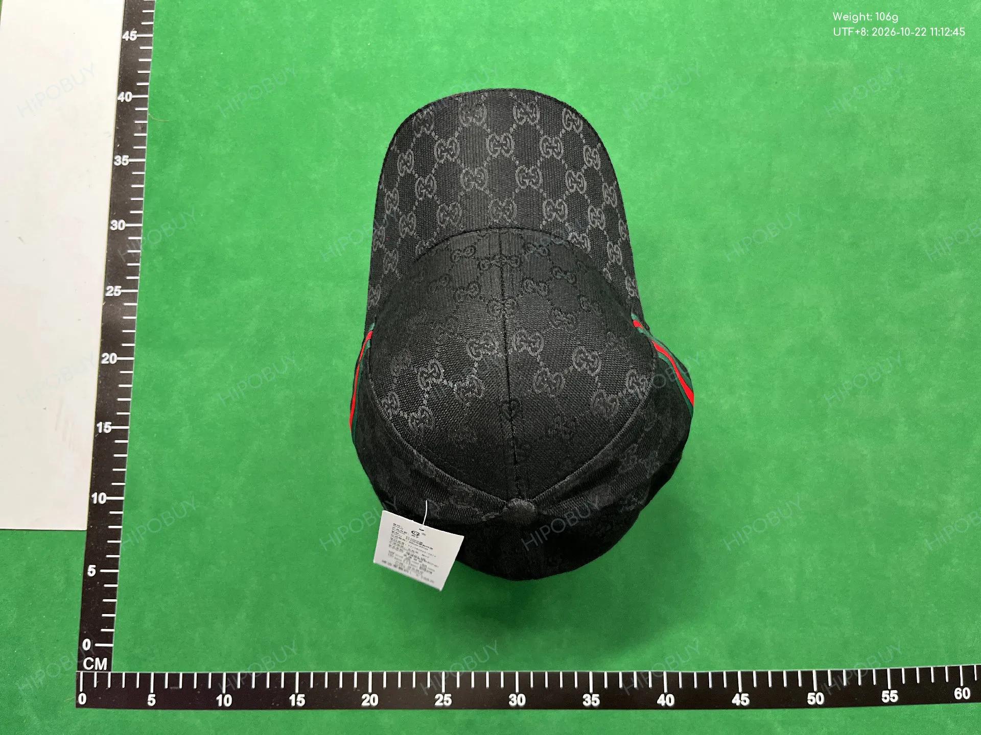 Foto QC 5 de Gucci Original GG Canvas Baseball Hat with Web Beige/Brown