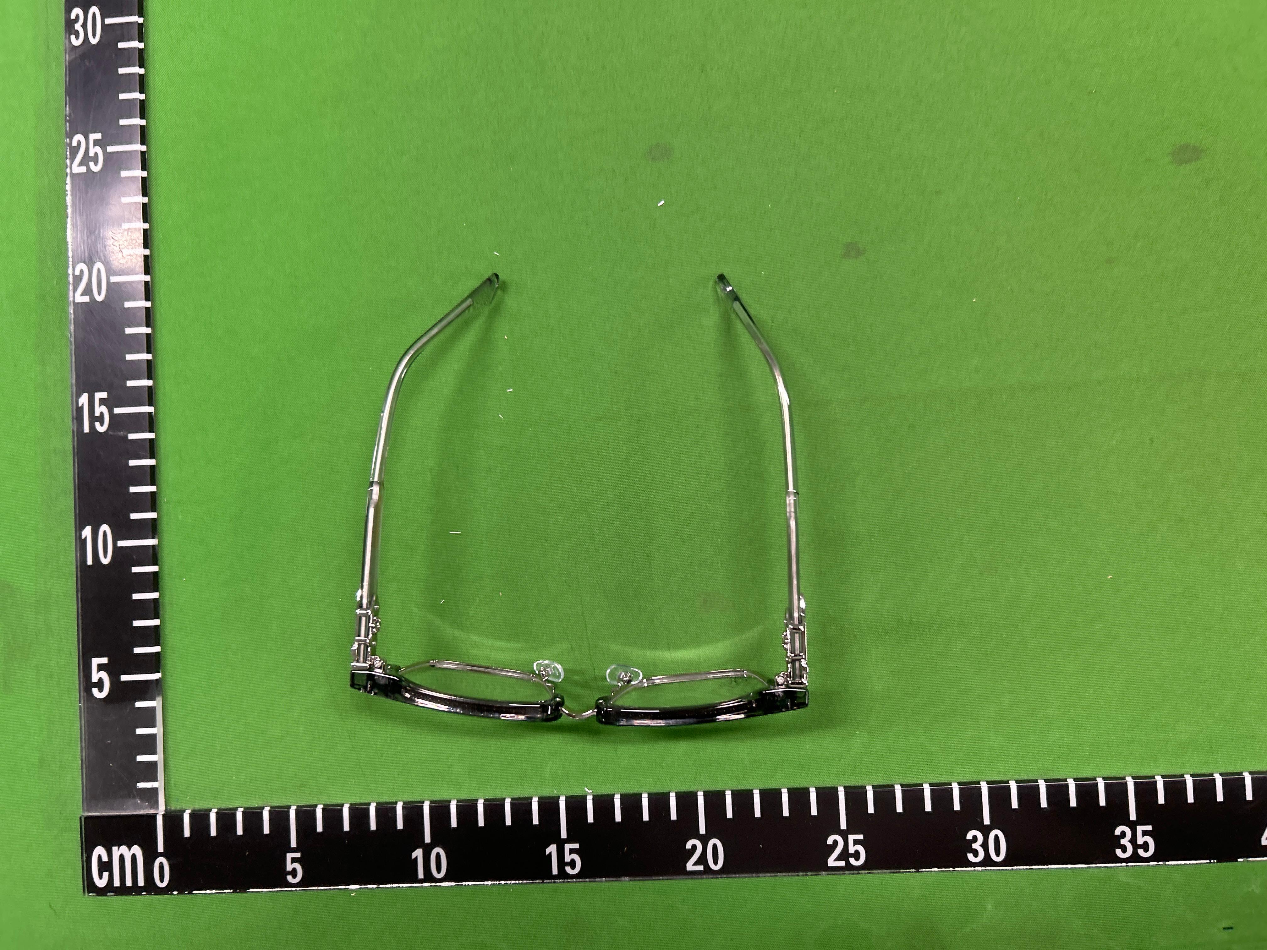 Foto QC 3 de Chrome Hearts Square-Frame Acetate Metal Eyeglasses Black Silver (8010)