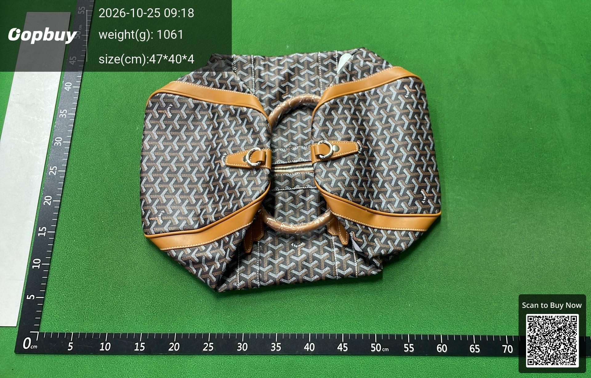 Foto QC 6 de Goyard Boston 50 Green Goyardine Canvas