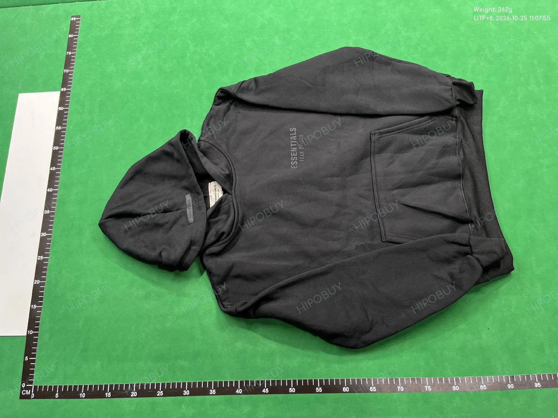 Foto QC 2 de Fear of God Essentials Hoodie Back Logo Grey