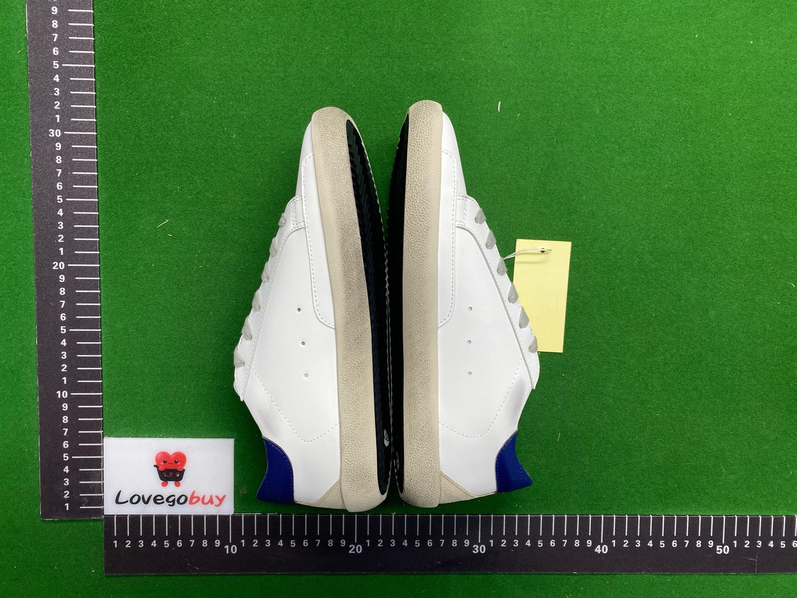 Foto QC 4 de Golden Goose Superstar Low White Gold Glitter Star Black Glitter Heel