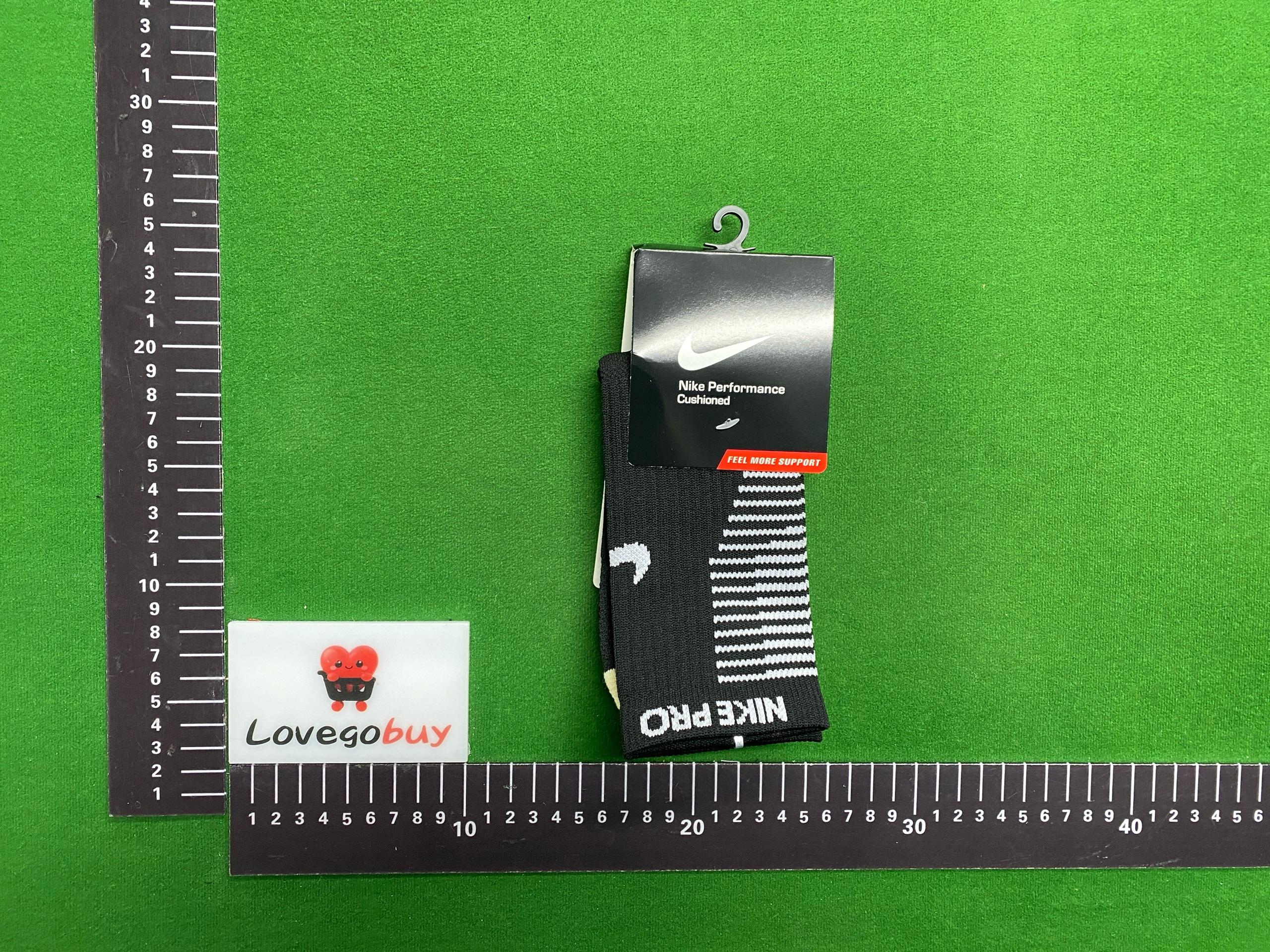 Foto QC 7 de Nike Pro Crew Socks Anti-Slip Cushioned White Black