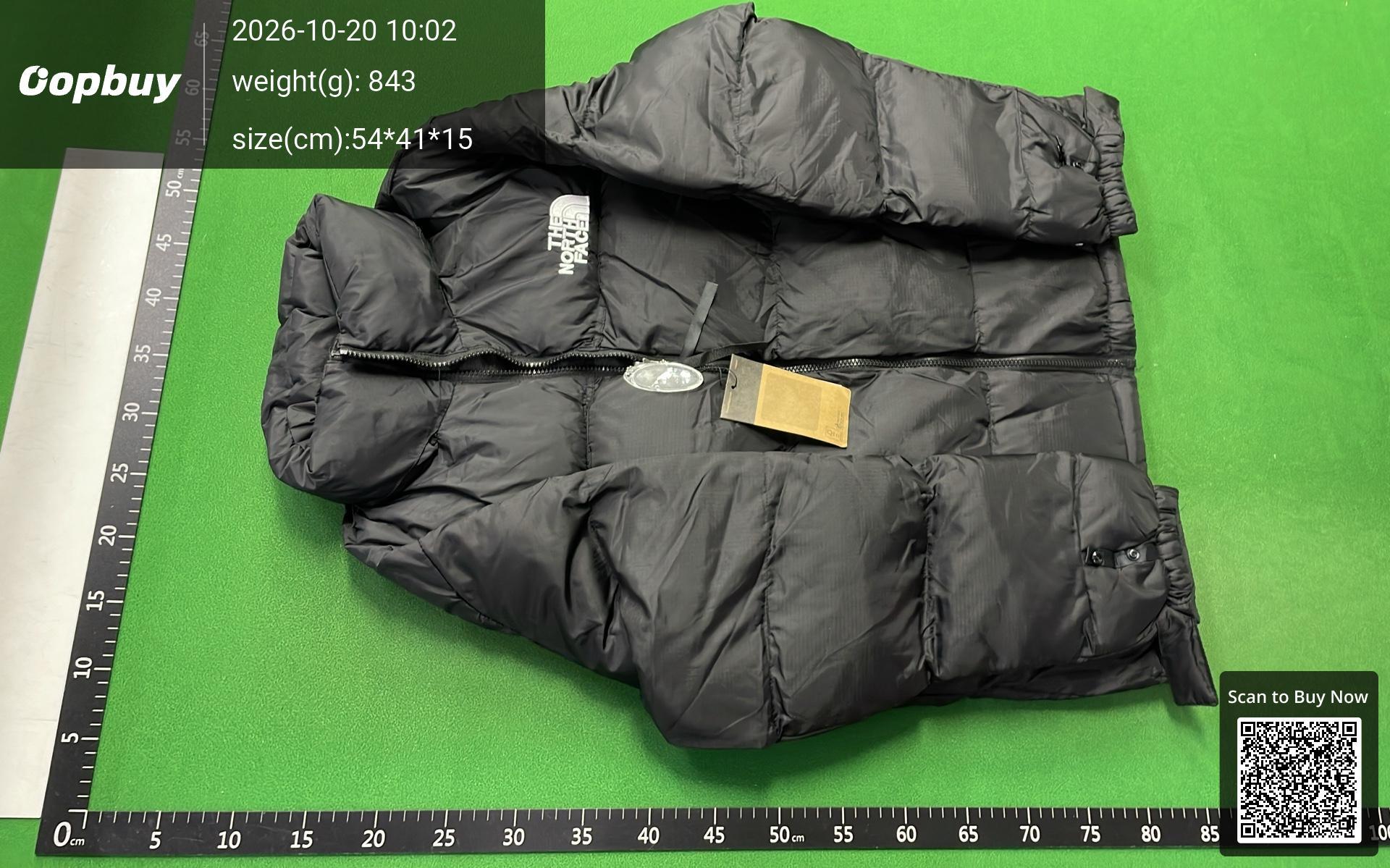 Foto QC 6 de Gucci x The North Face GG Monogram Down Jacket Beige Ebony Black