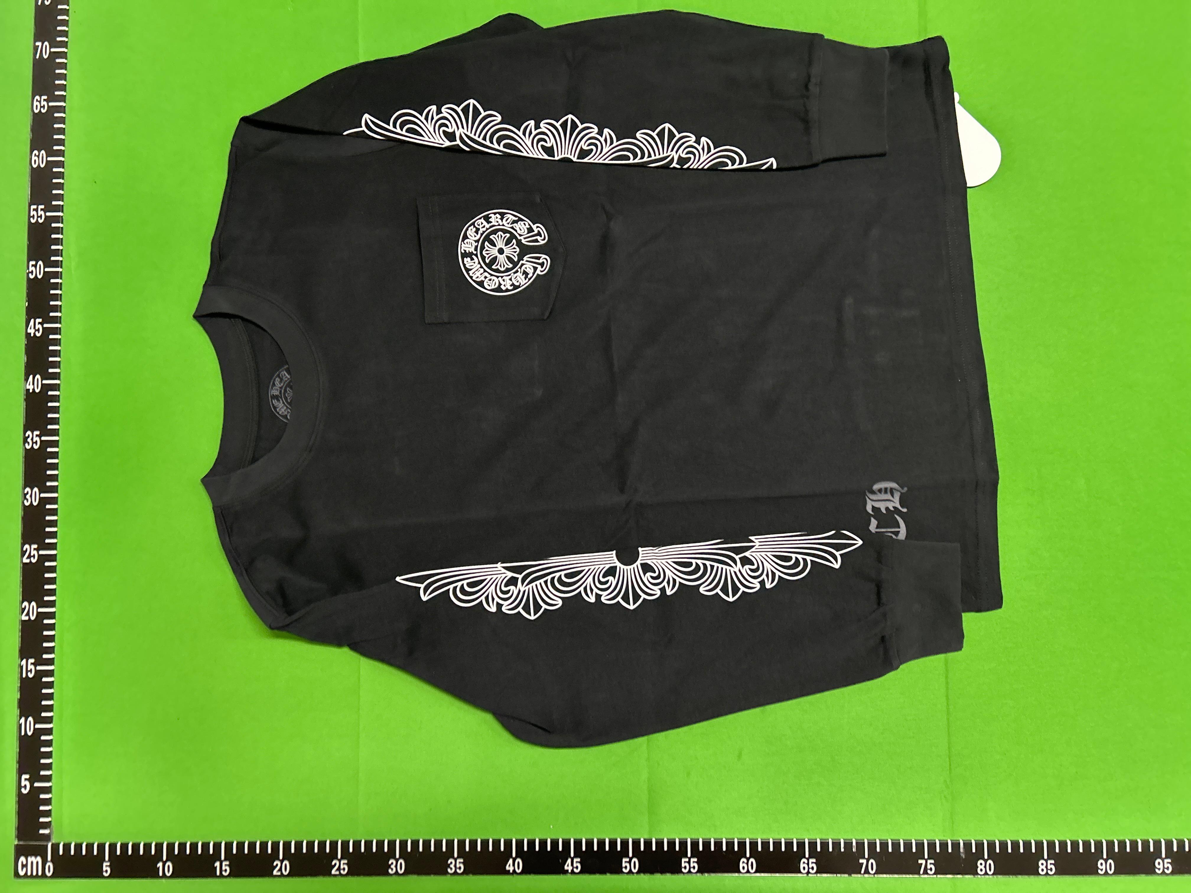 Foto QC 7 de Chrome Hearts Horseshoe CH Logo Long Sleeve T-shirt White Blue