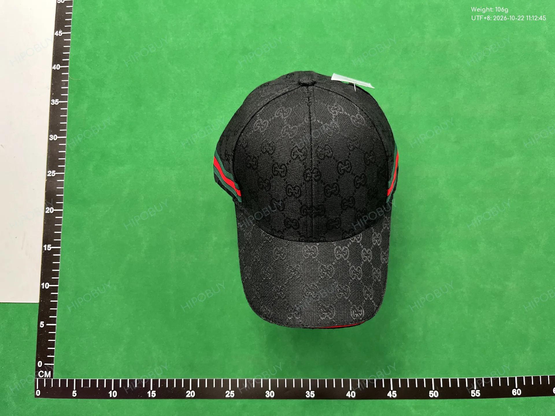 Foto QC 4 de Gucci Original GG Canvas Baseball Hat with Web Beige/Brown