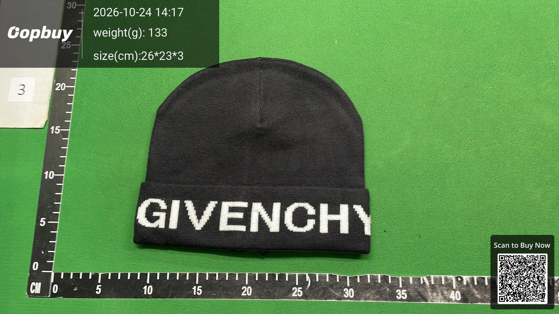 Foto QC 3 de Givenchy Logo Beanie Black