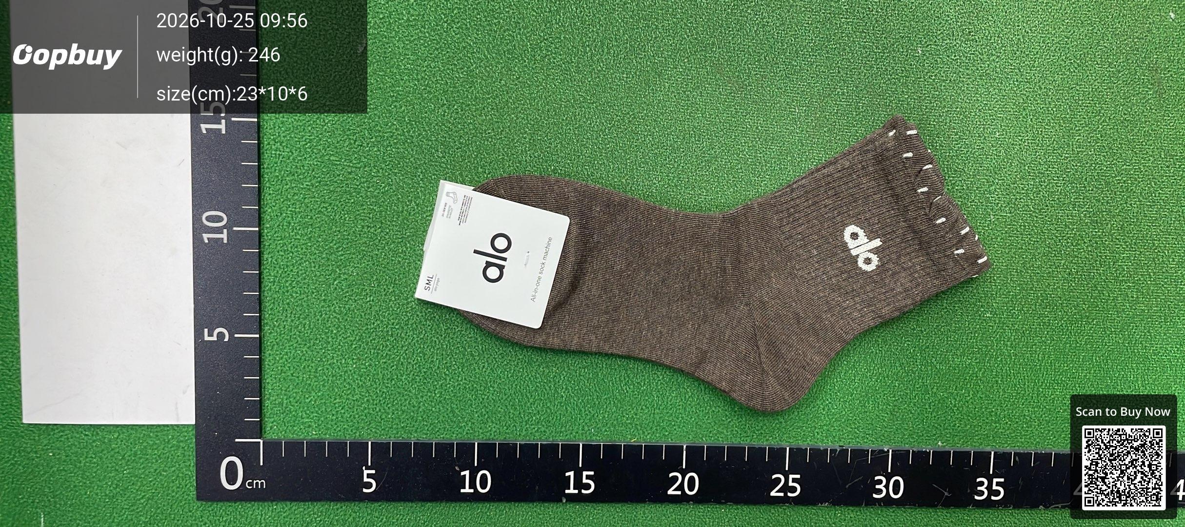 Foto QC 7 de Alo Yoga Unisex Half-Crew Crew Socks 5-Pack Multicolor