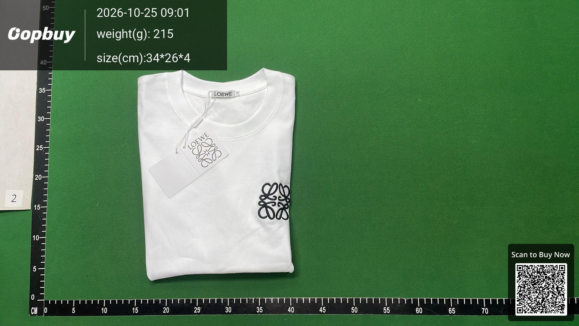 Foto QC 4 de Loewe Anagram T-shirt Logo White