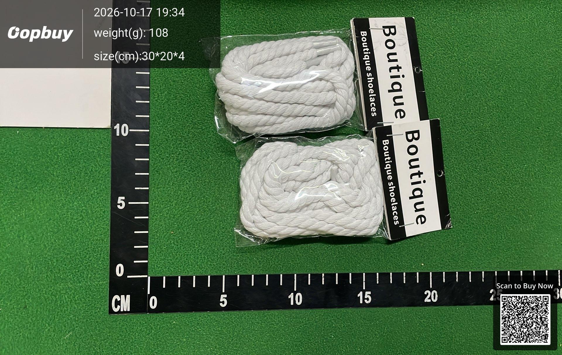 Foto QC 3 de Other Thickened Hemp Rope Shoelaces (1 Pair) Pink